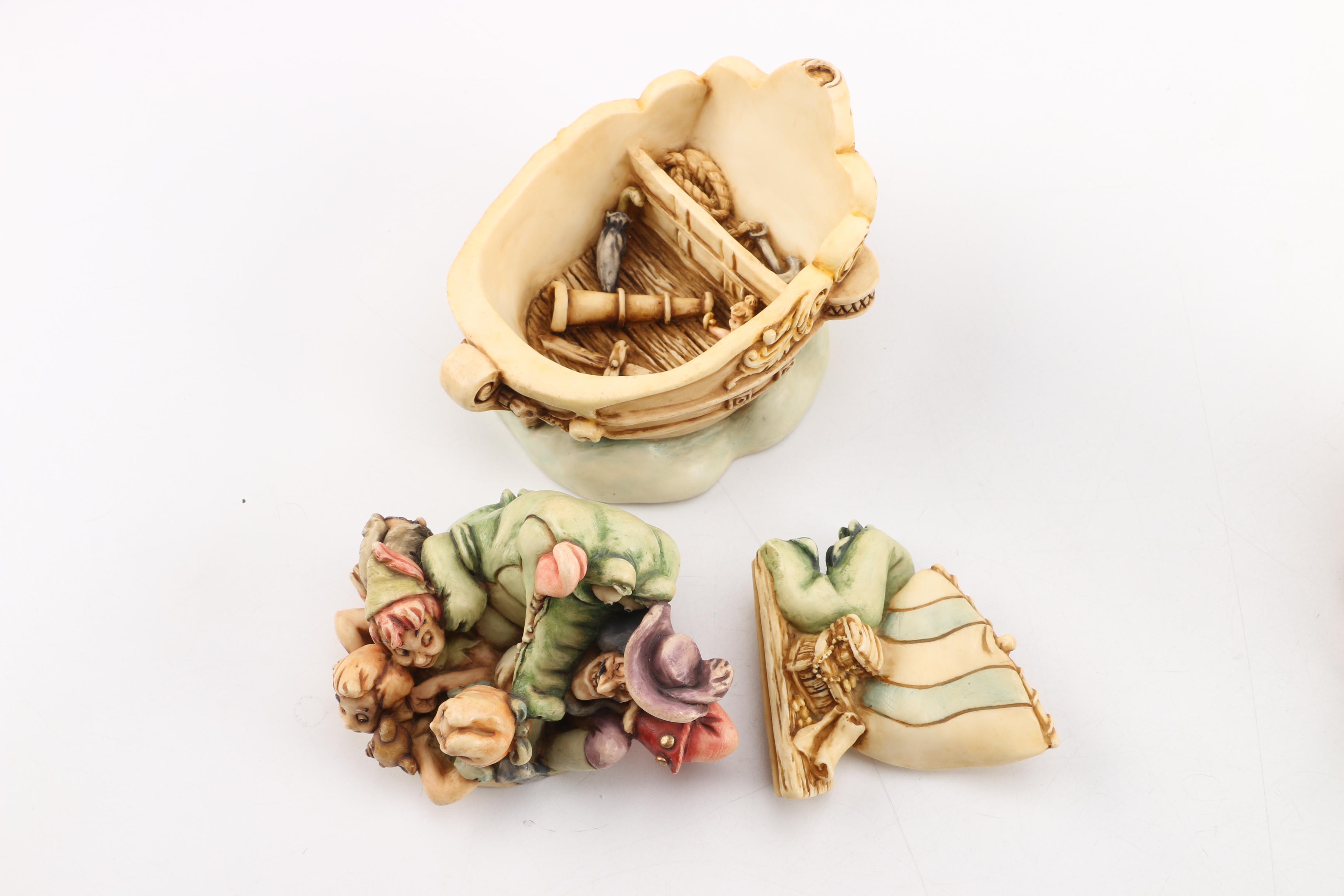 2002 Walt Disney Gallery Harmony Kingdom Hollow Box Figurines