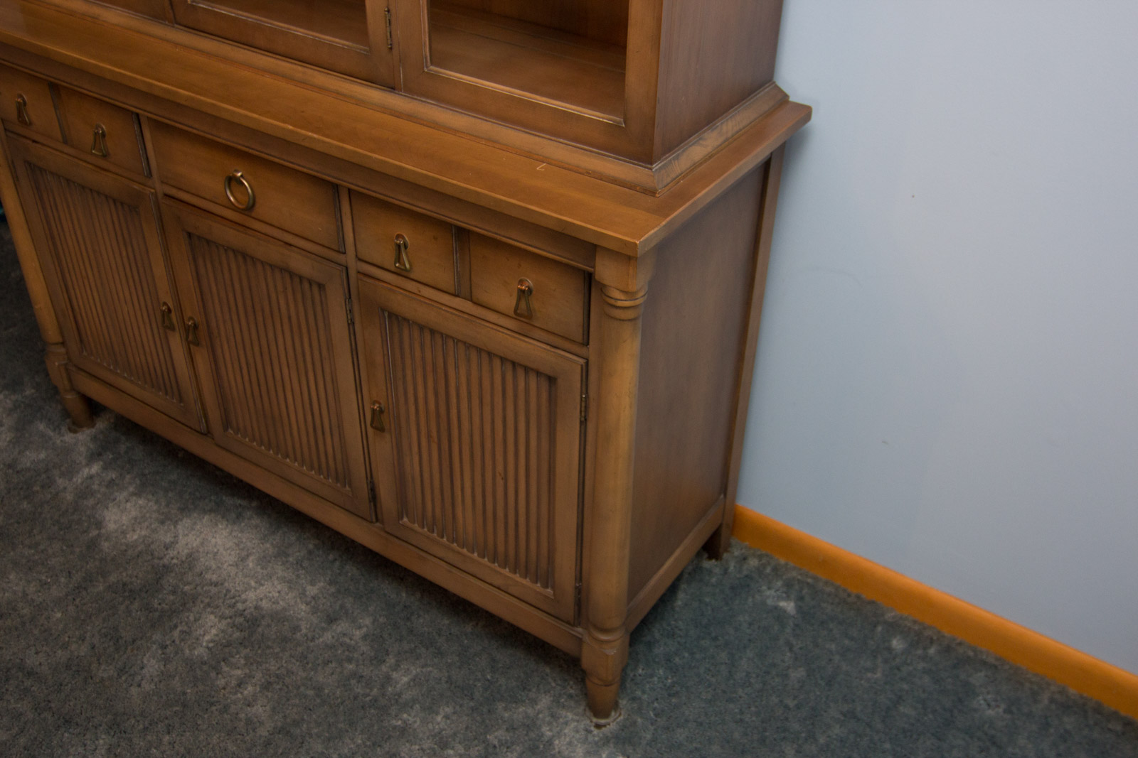 Vintage Breakfront China Cabinet by Morganton Furniture