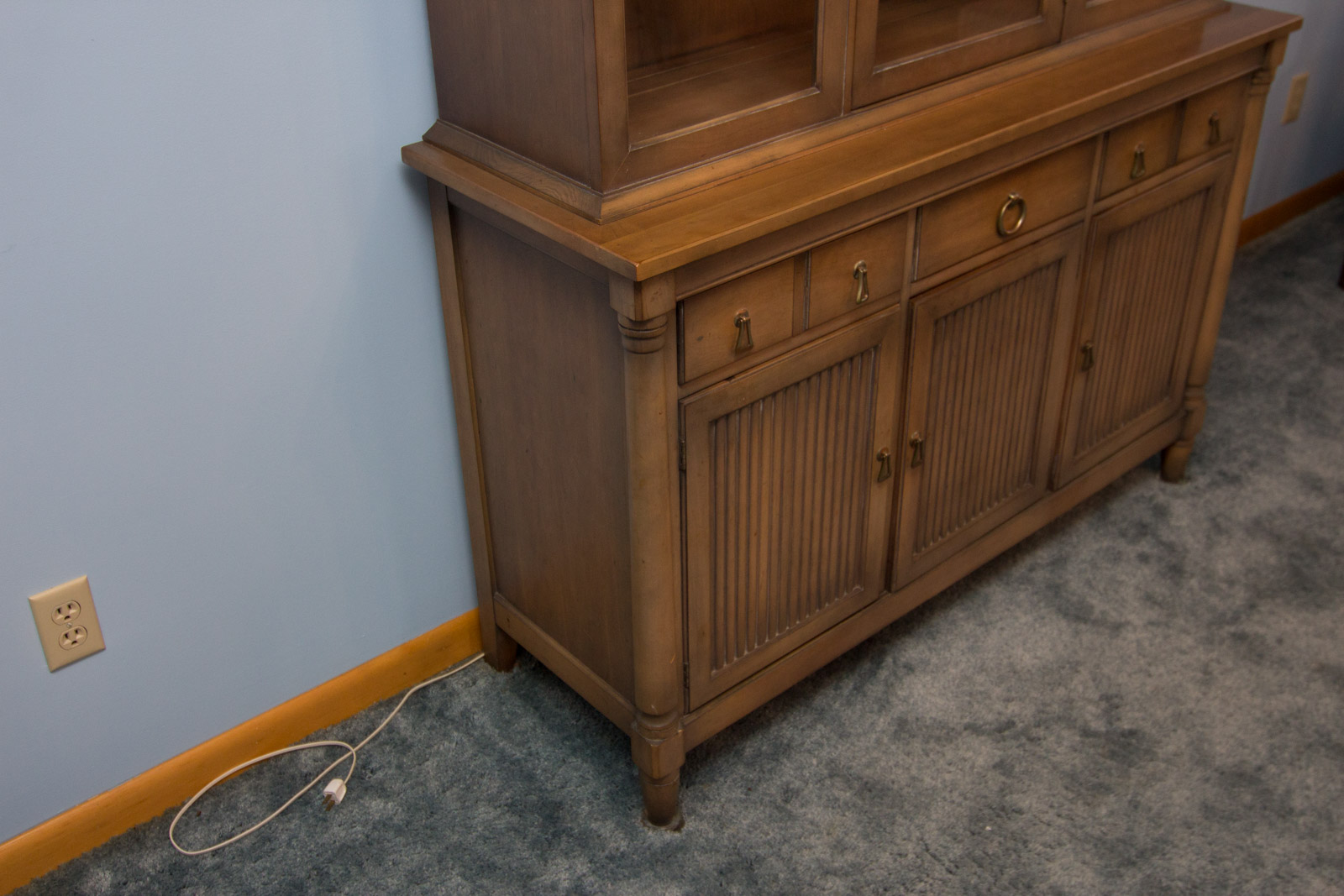 Vintage Breakfront China Cabinet by Morganton Furniture