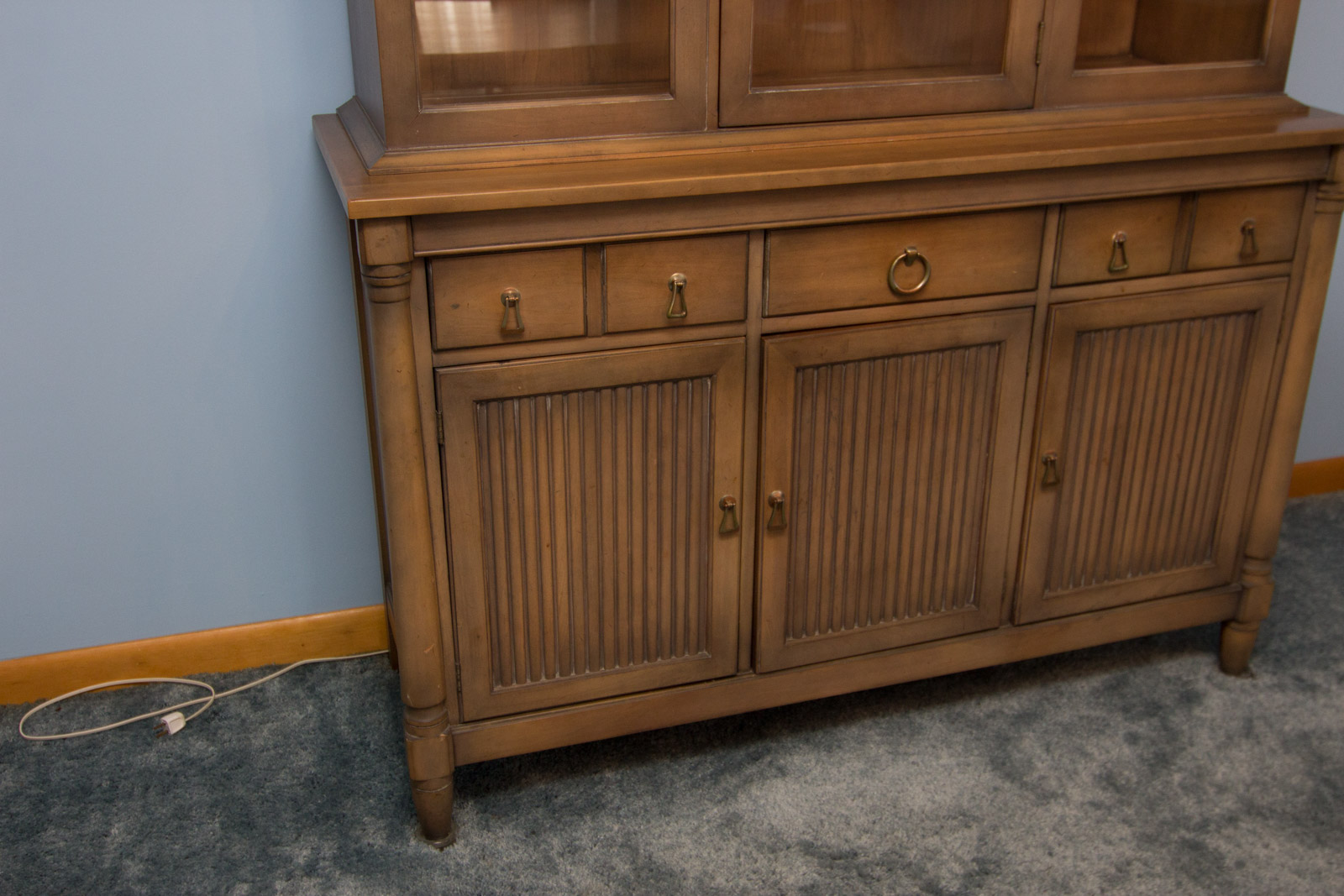 Vintage Breakfront China Cabinet by Morganton Furniture