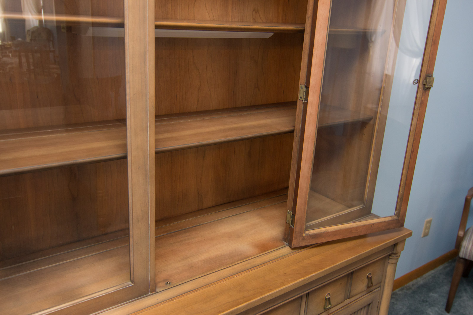 Vintage Breakfront China Cabinet by Morganton Furniture