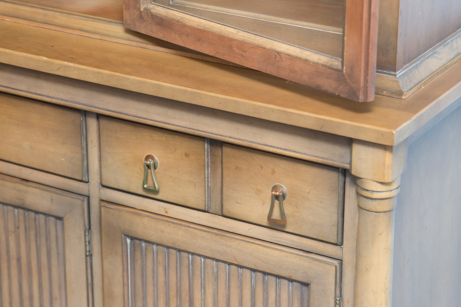 Vintage Breakfront China Cabinet by Morganton Furniture