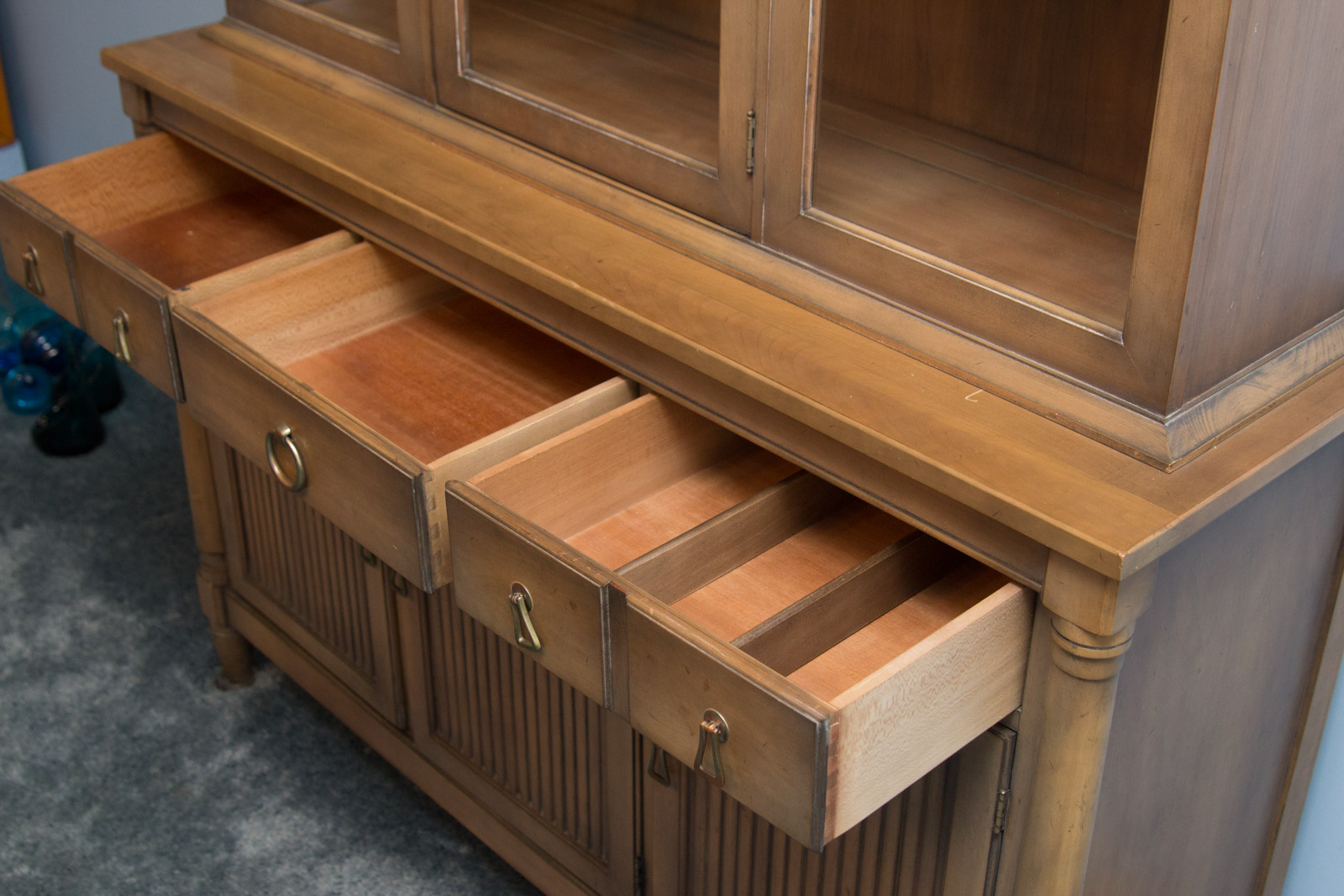 Vintage Breakfront China Cabinet by Morganton Furniture