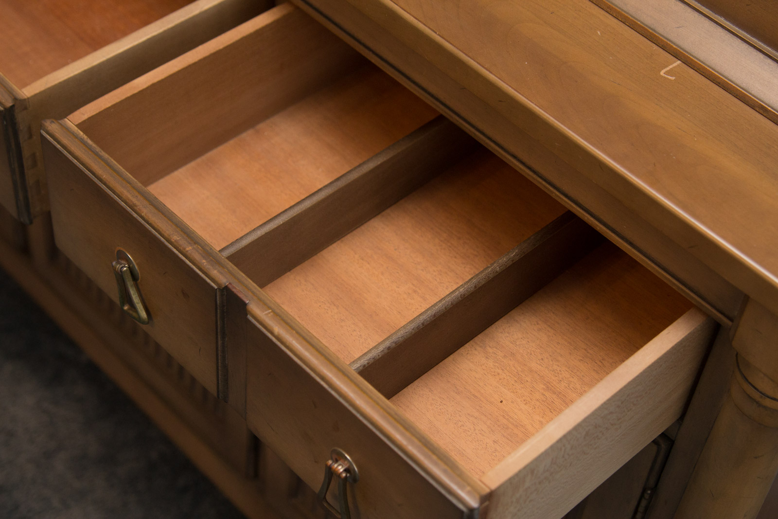 Vintage Breakfront China Cabinet by Morganton Furniture