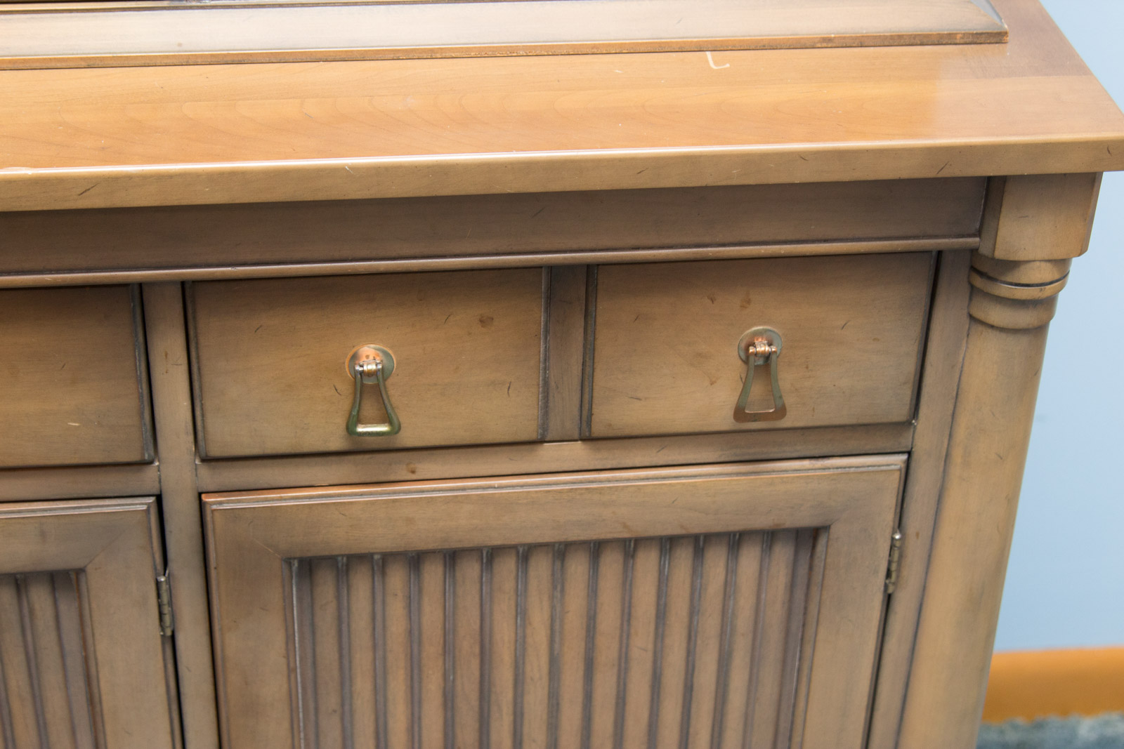 Vintage Breakfront China Cabinet by Morganton Furniture