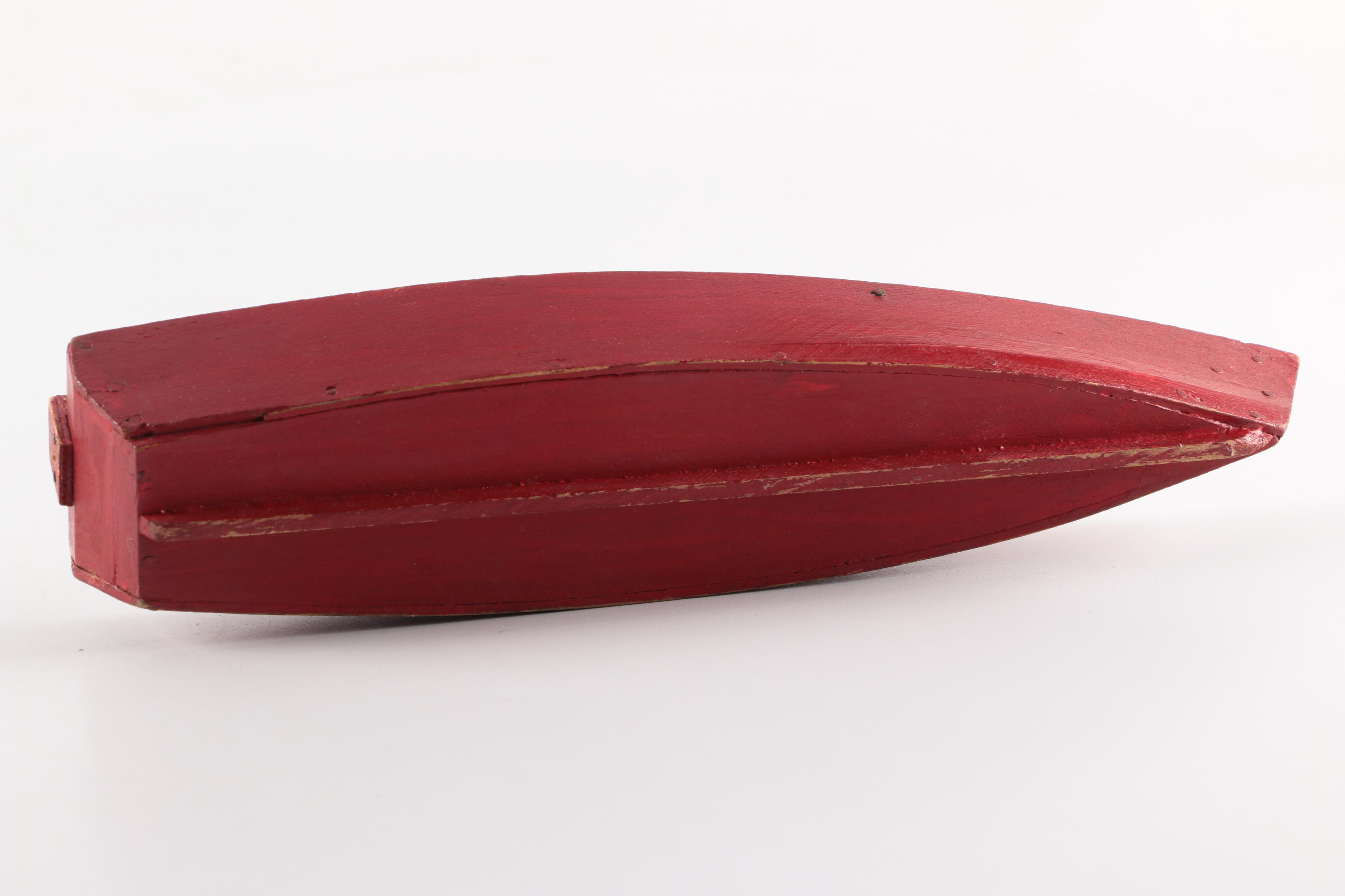 Painted Wooden Model Canoes