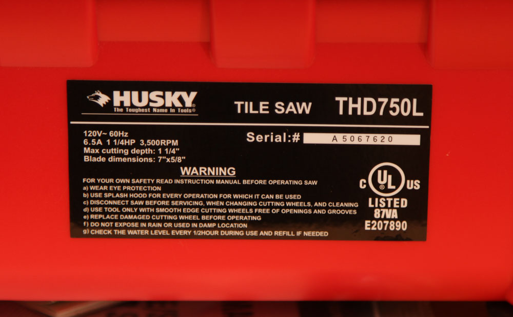 Husky THD750L Tile and Stone Wet Laser Saw