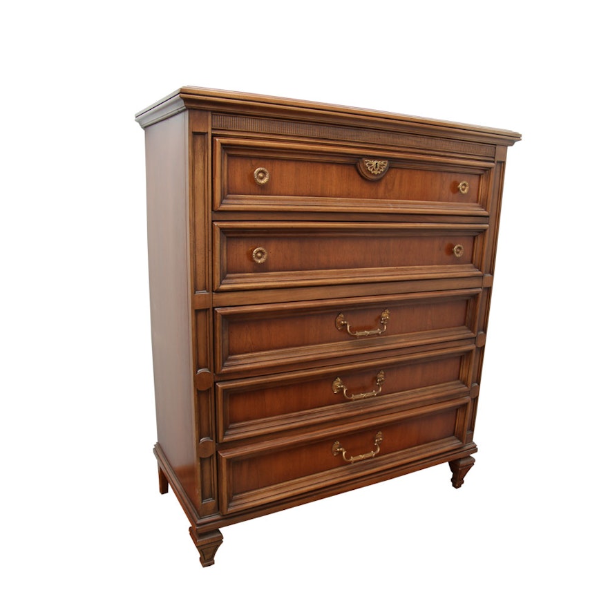 Vintage Neoclassical Style Chest of Drawers by United