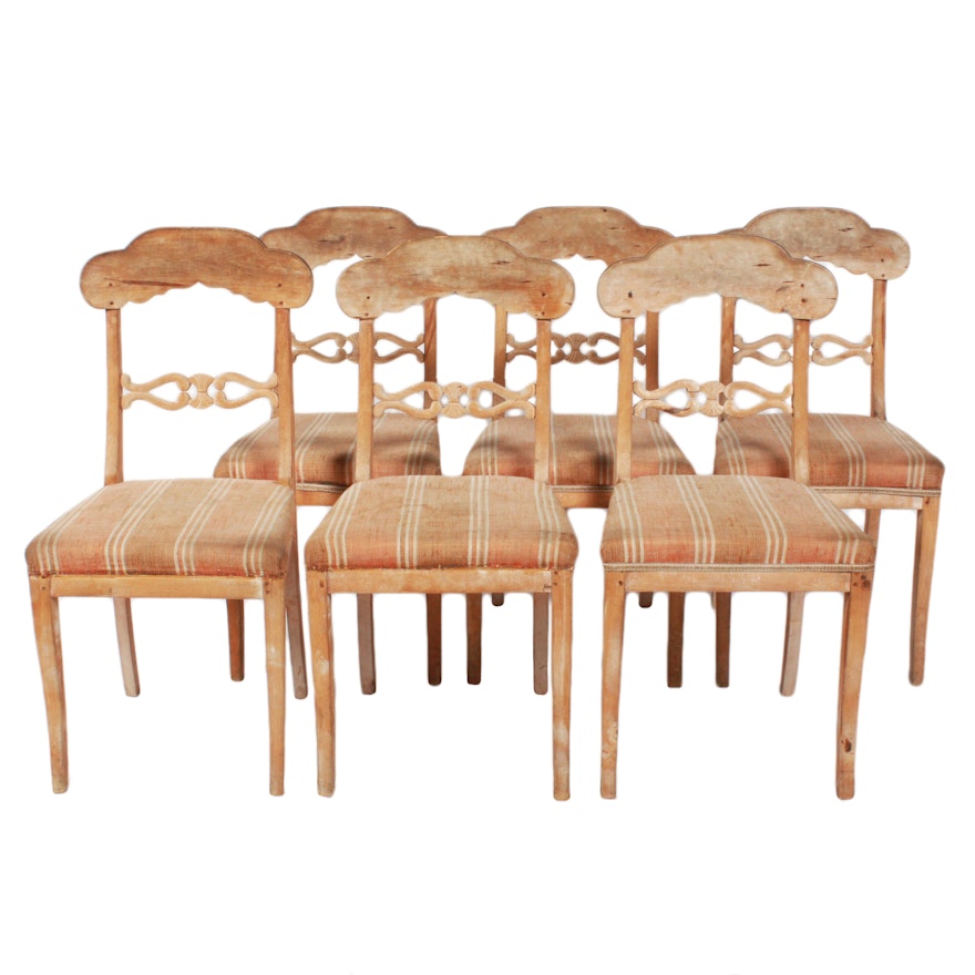 Six Swedish Biedermeier  Dining Chairs