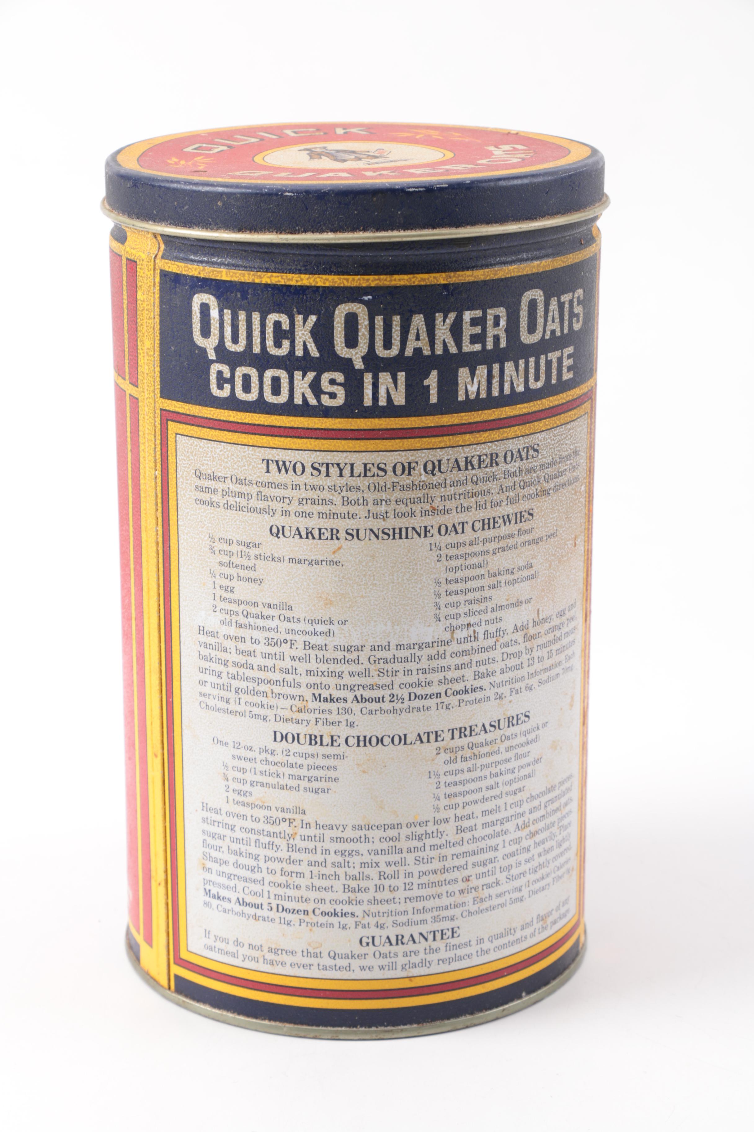 Vintage Maxwell House Tin with Limited Edition Quaker Oats Reproduction Tin