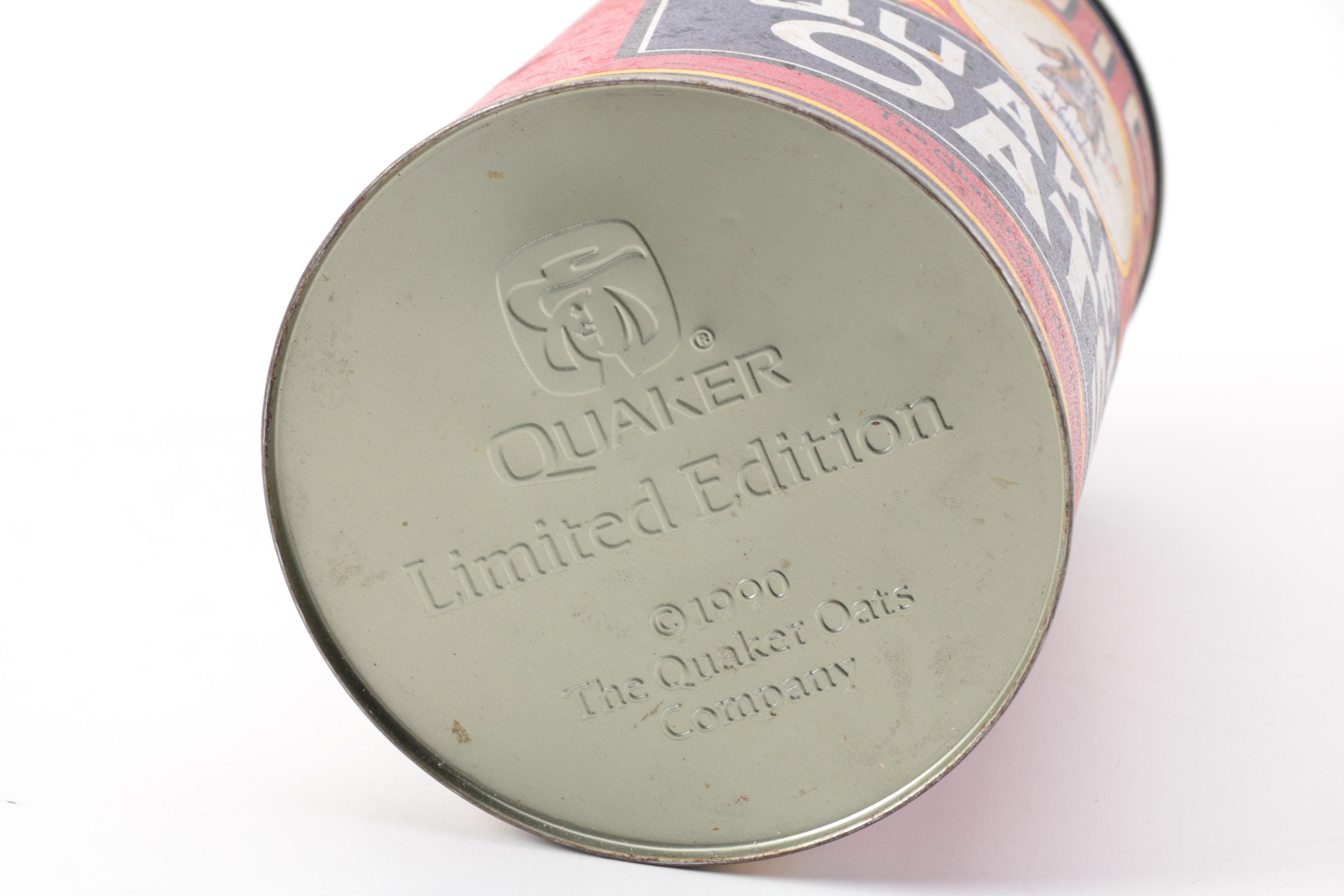 Vintage Maxwell House Tin with Limited Edition Quaker Oats Reproduction Tin