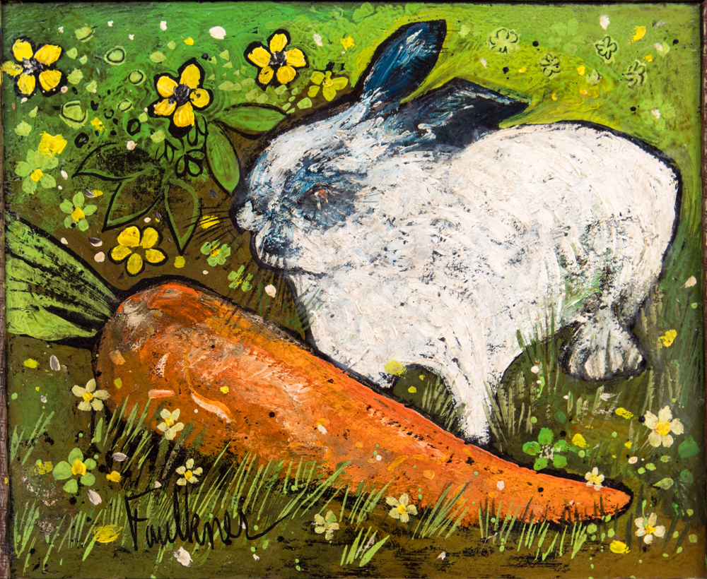 Henry Lawrence Faulkner Oil and Casein on Masonite "14 Karat"