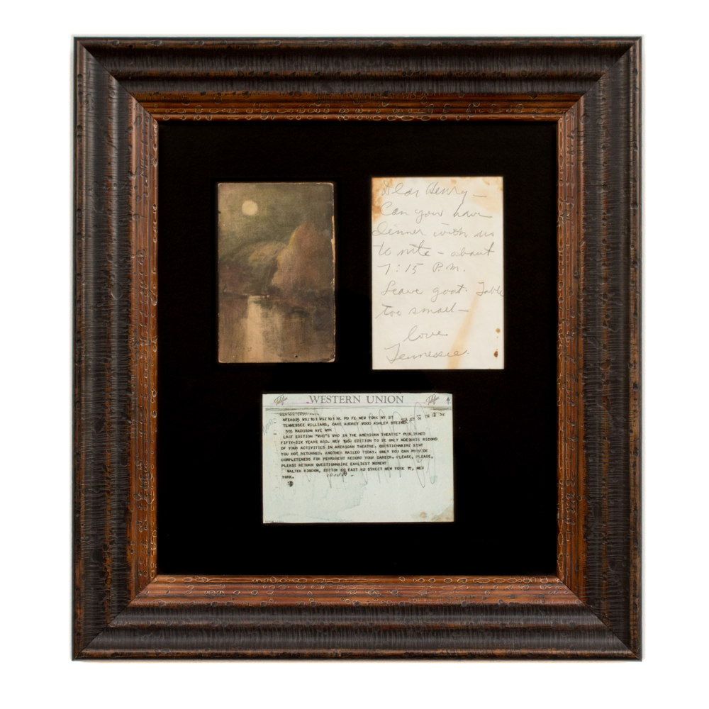 Henry Faulkner and Tennessee Williams: A Note, Telegram and Watercolor