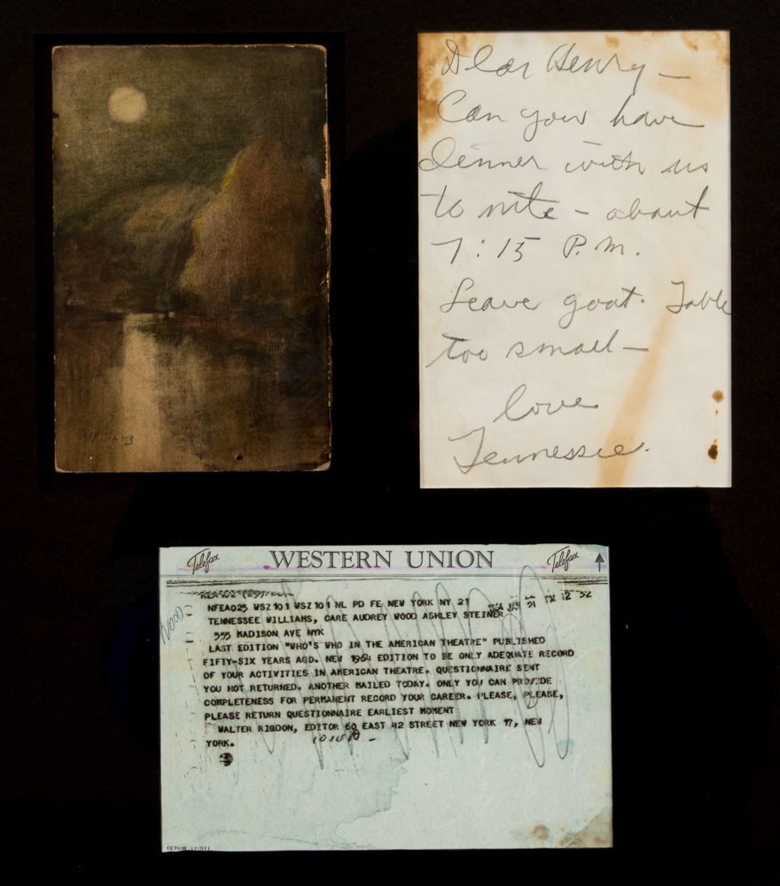 Henry Faulkner and Tennessee Williams: A Note, Telegram and Watercolor