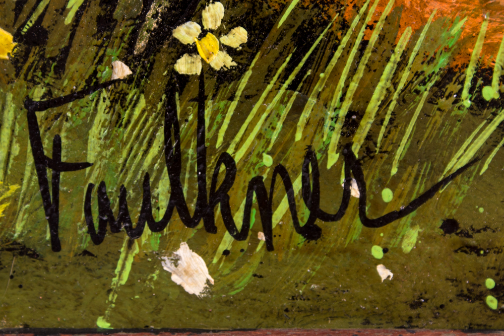 Henry Lawrence Faulkner Oil and Casein on Masonite "14 Karat"