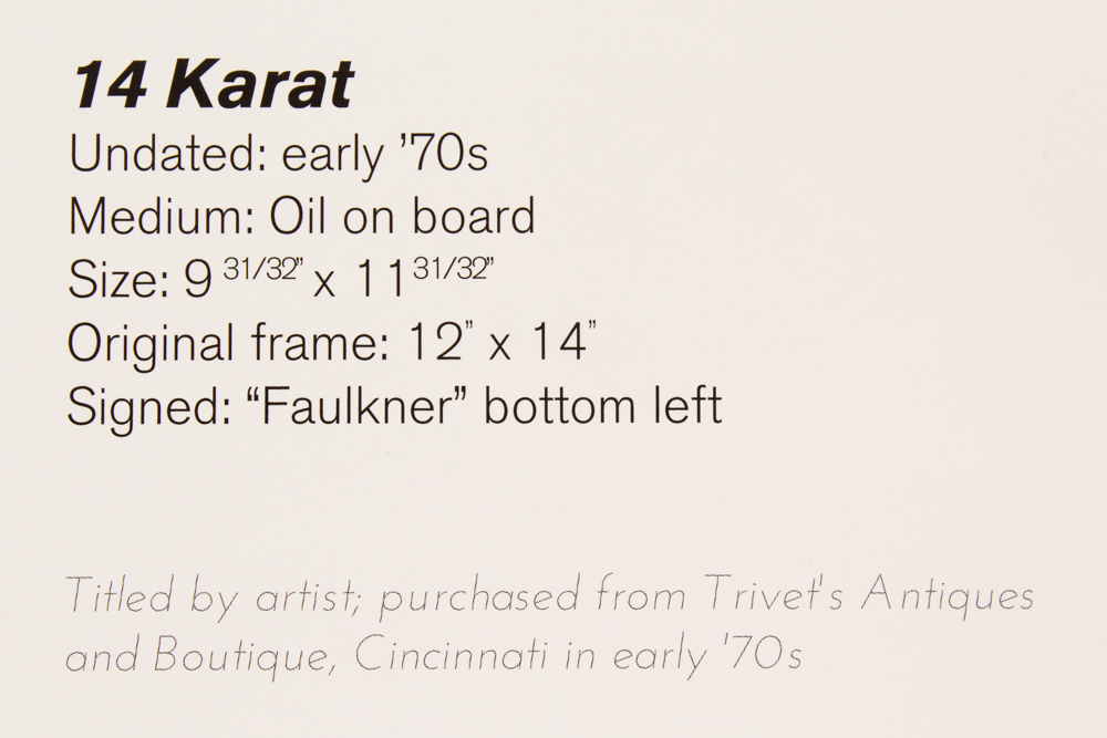 Henry Lawrence Faulkner Oil and Casein on Masonite "14 Karat"