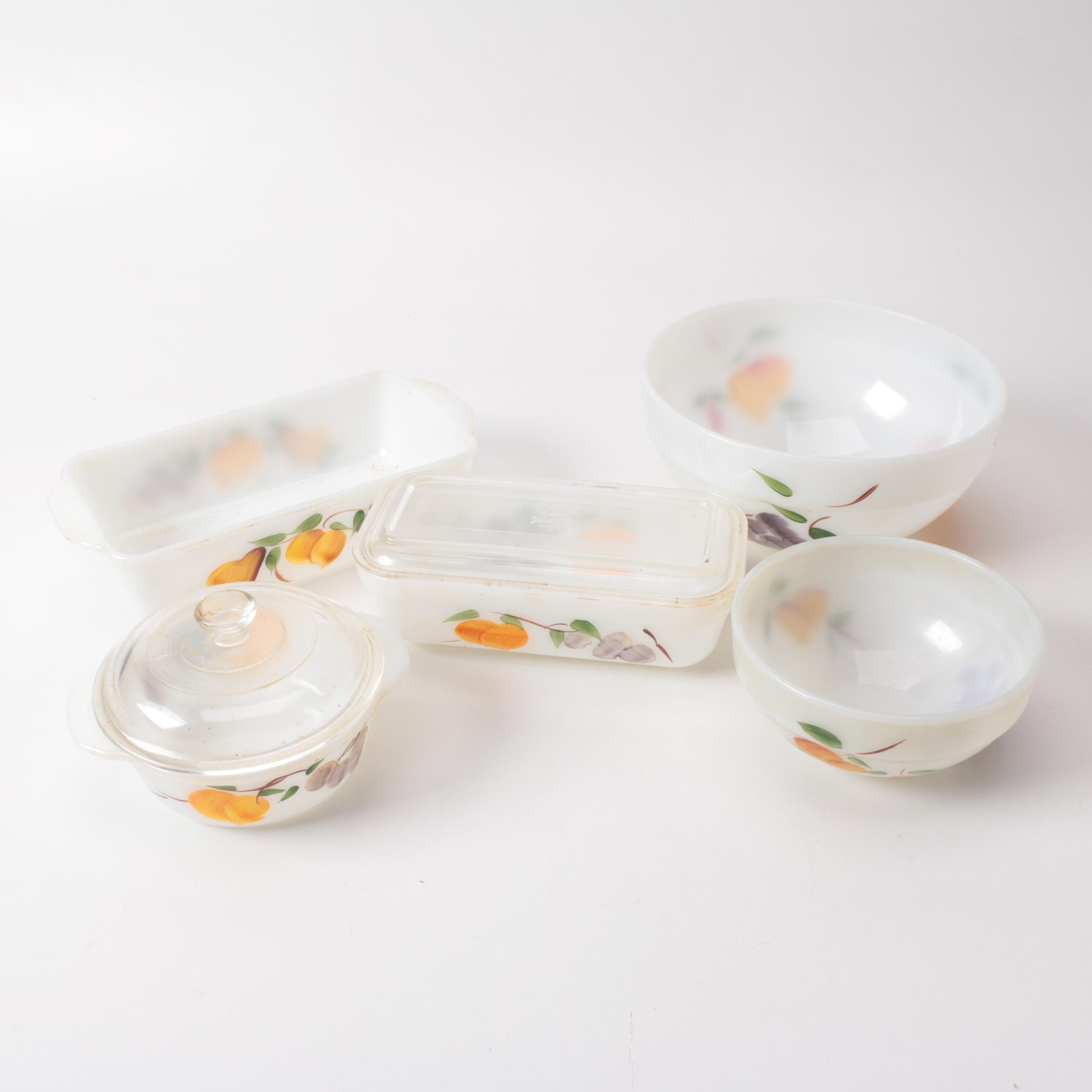 Fire-King "Fruit" Bakeware, Circa 1957-1968