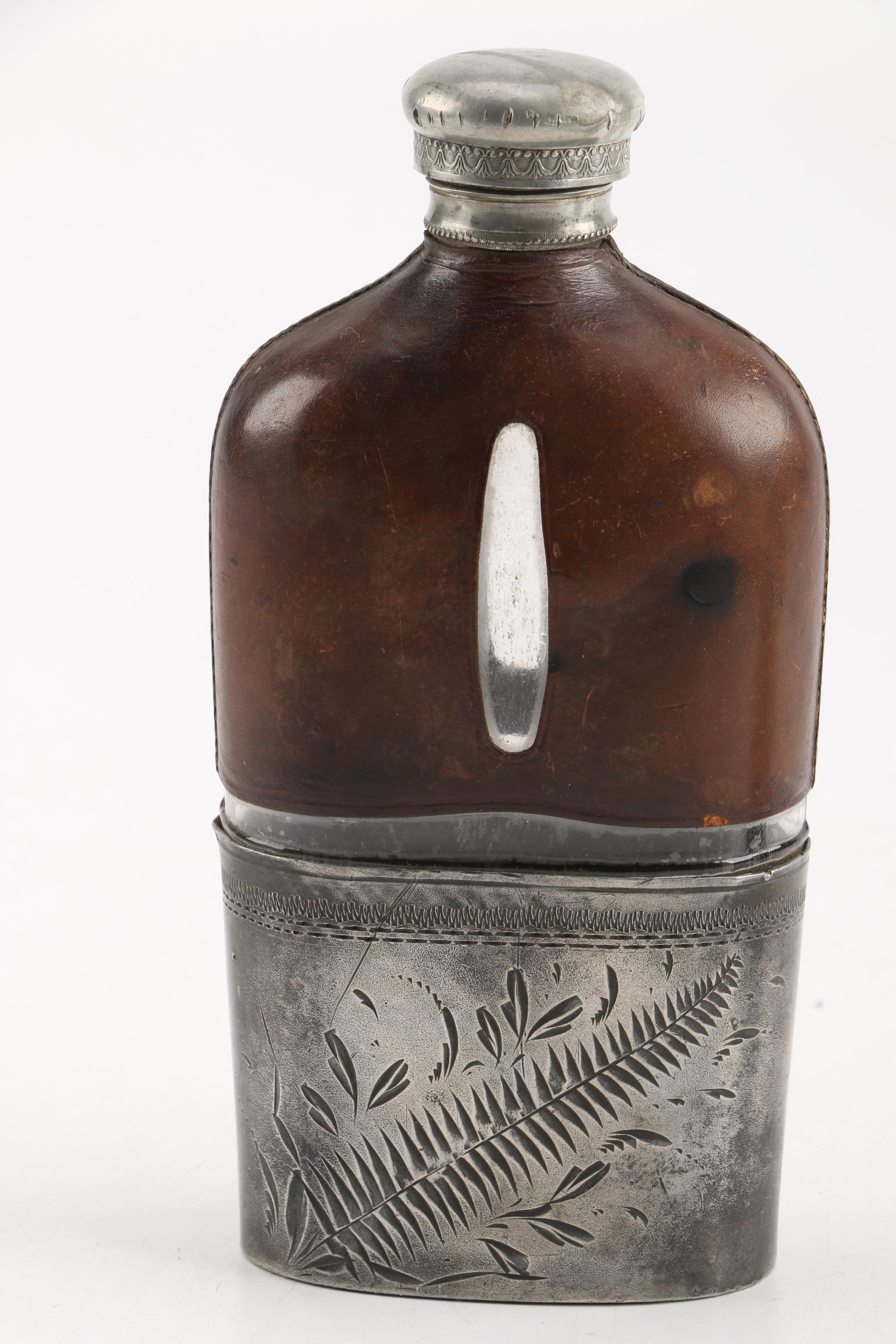 19th Century Derby Silver Co. and Other Silver Plate Flasks