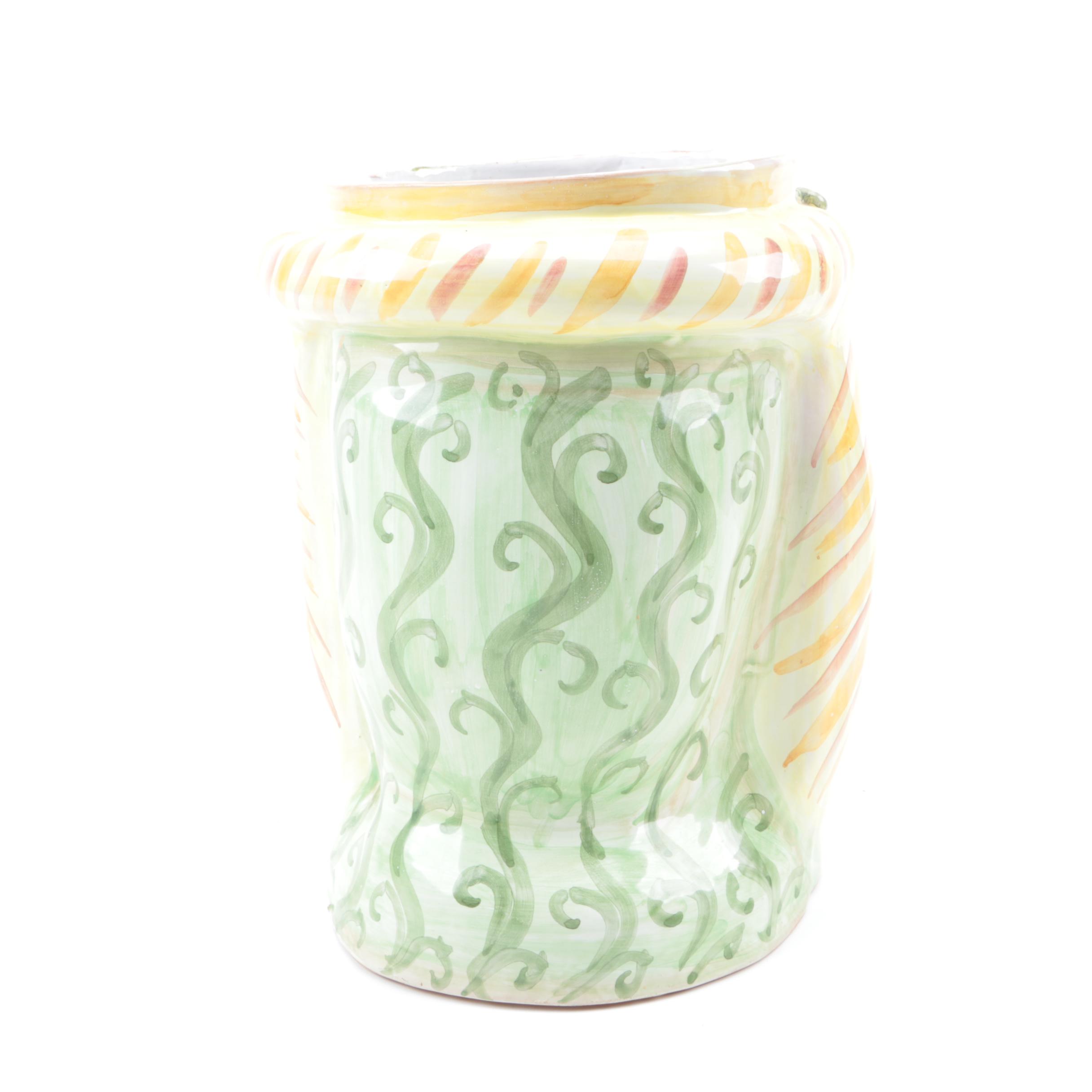 Hand-Painted Ceramic Planters