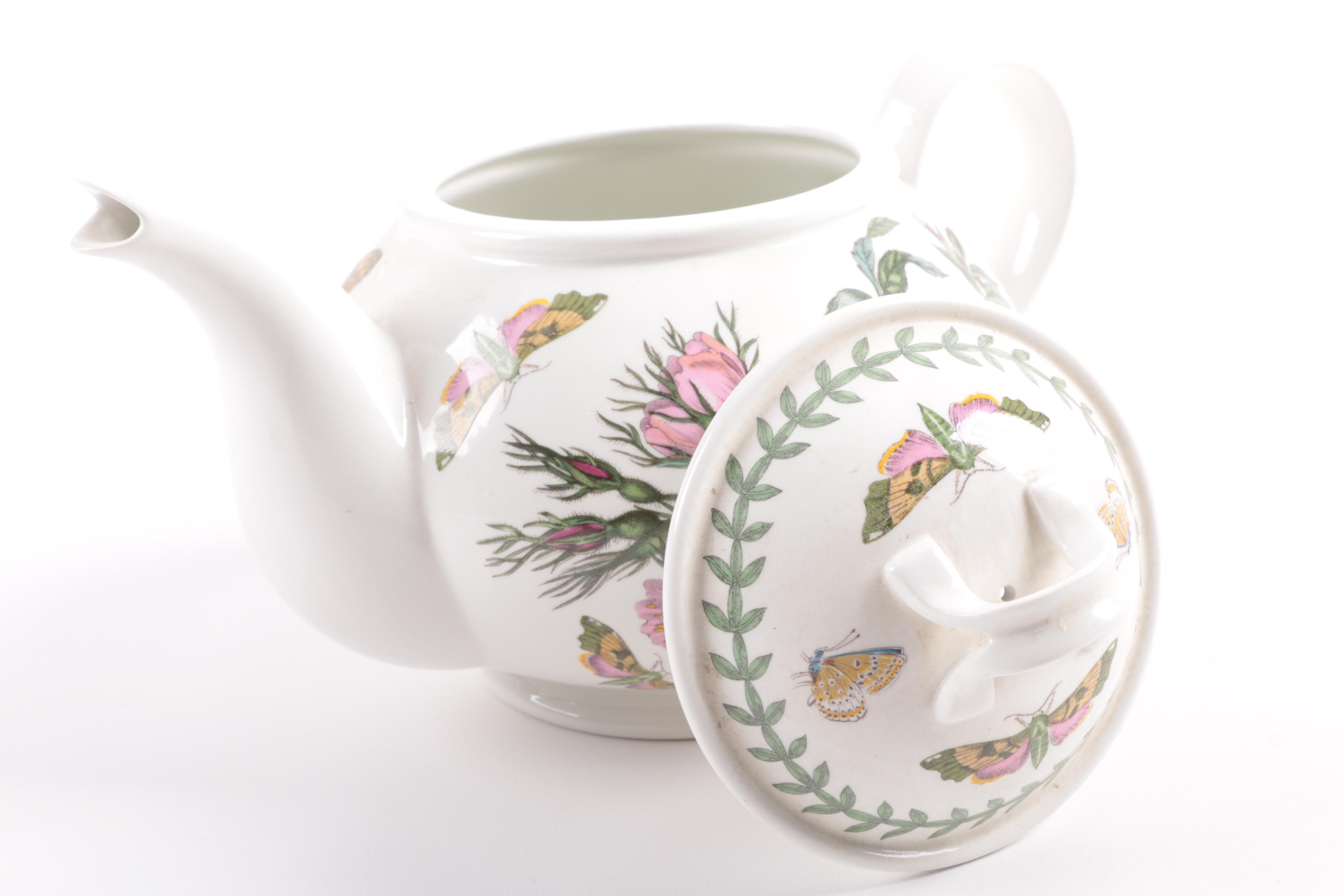 Portmeirion "The Botanic Garden" Plants and Insect Porcelain Teapot