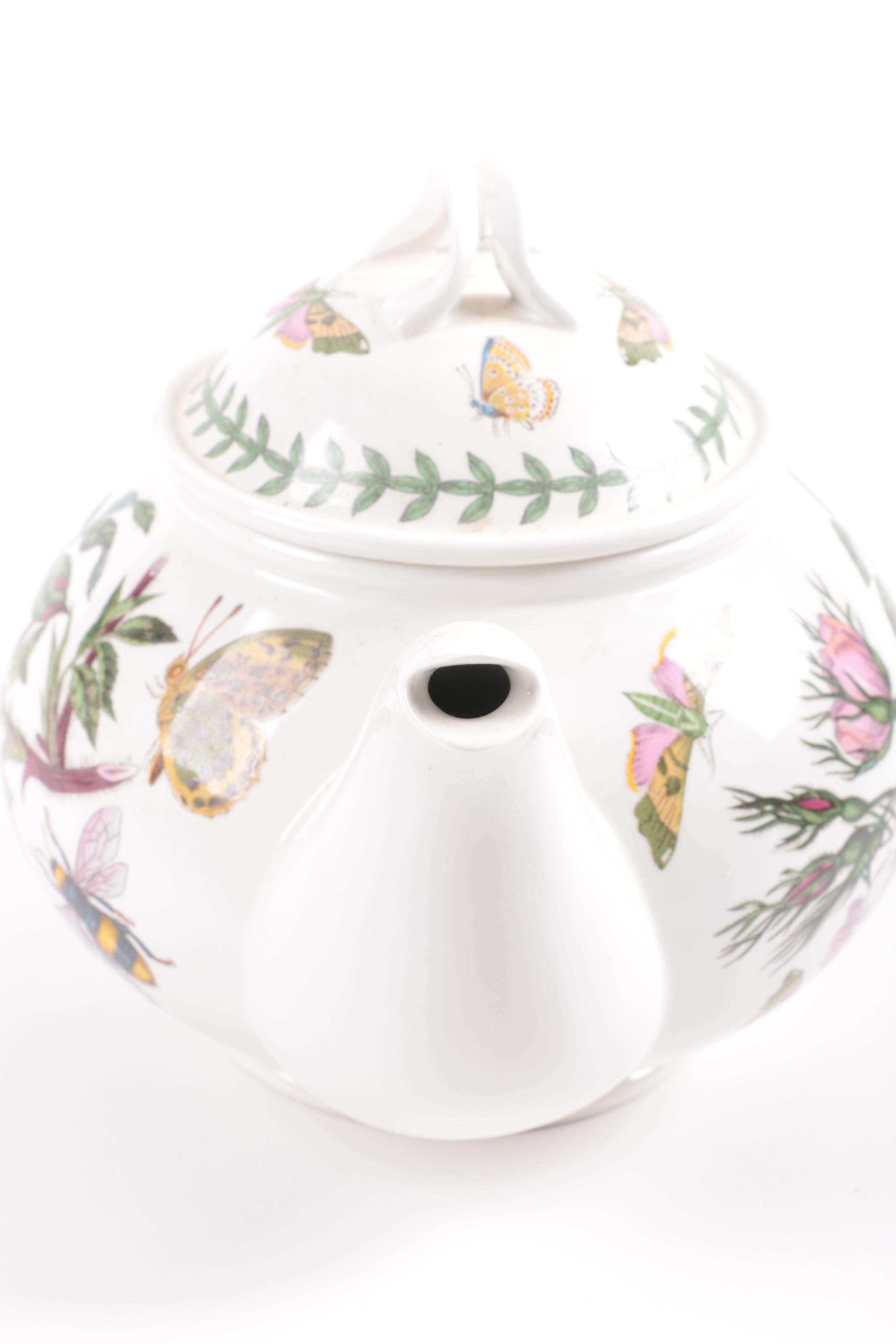 Portmeirion "The Botanic Garden" Plants and Insect Porcelain Teapot