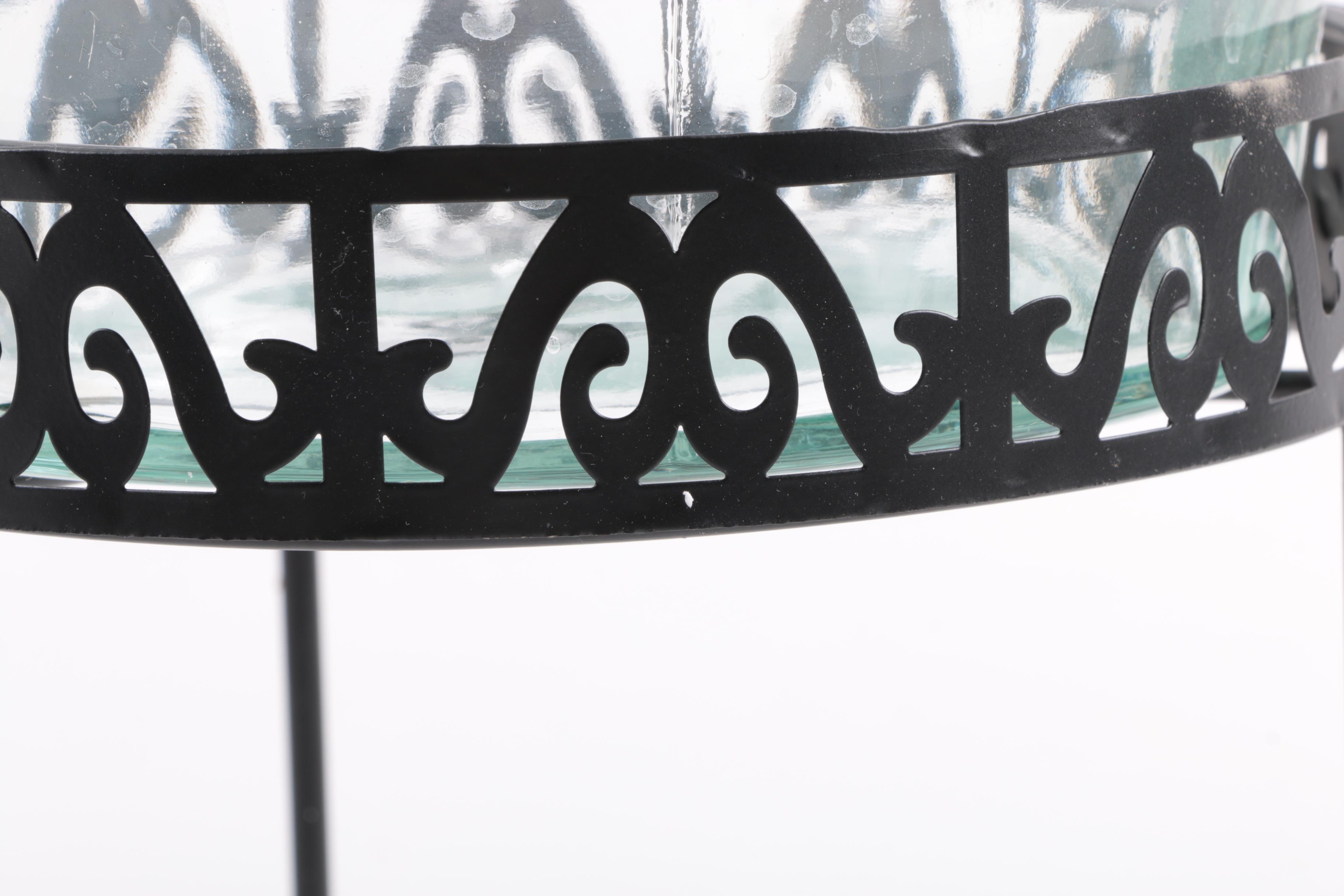 Glass Beverage Dispenser with Metal Stand