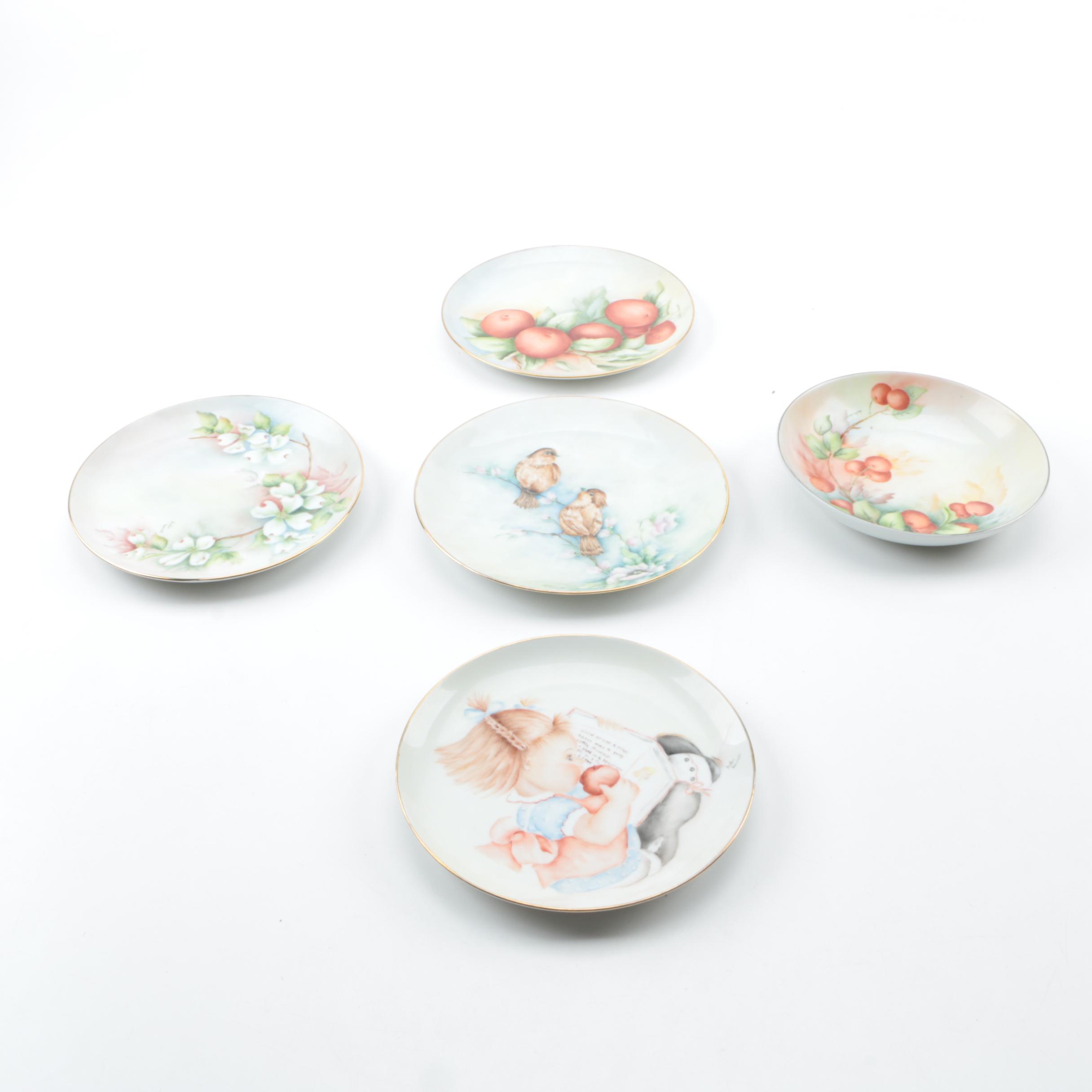 Vintage Hand Painted Plates