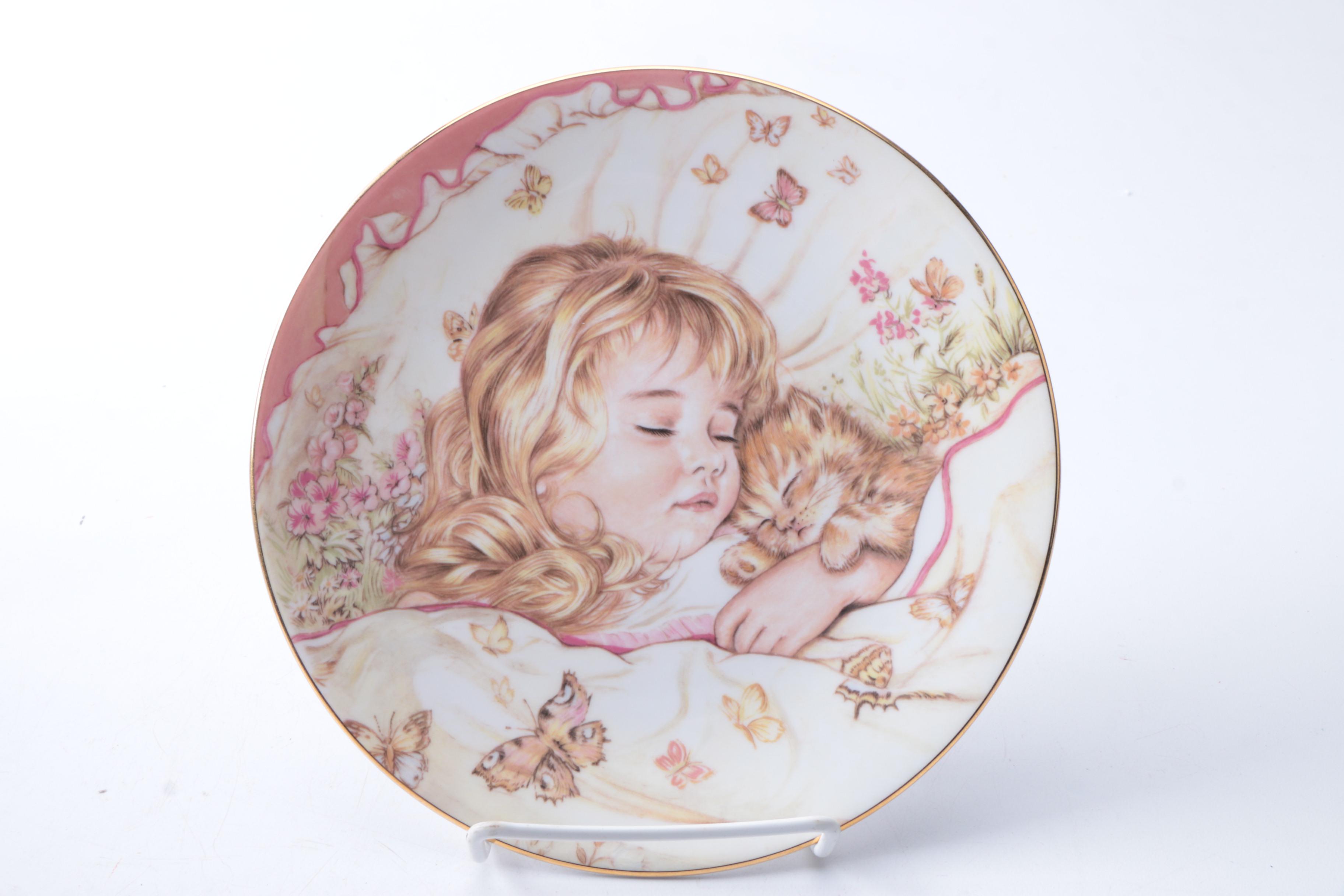 Hand Painted and Other Collector's Plates with Children