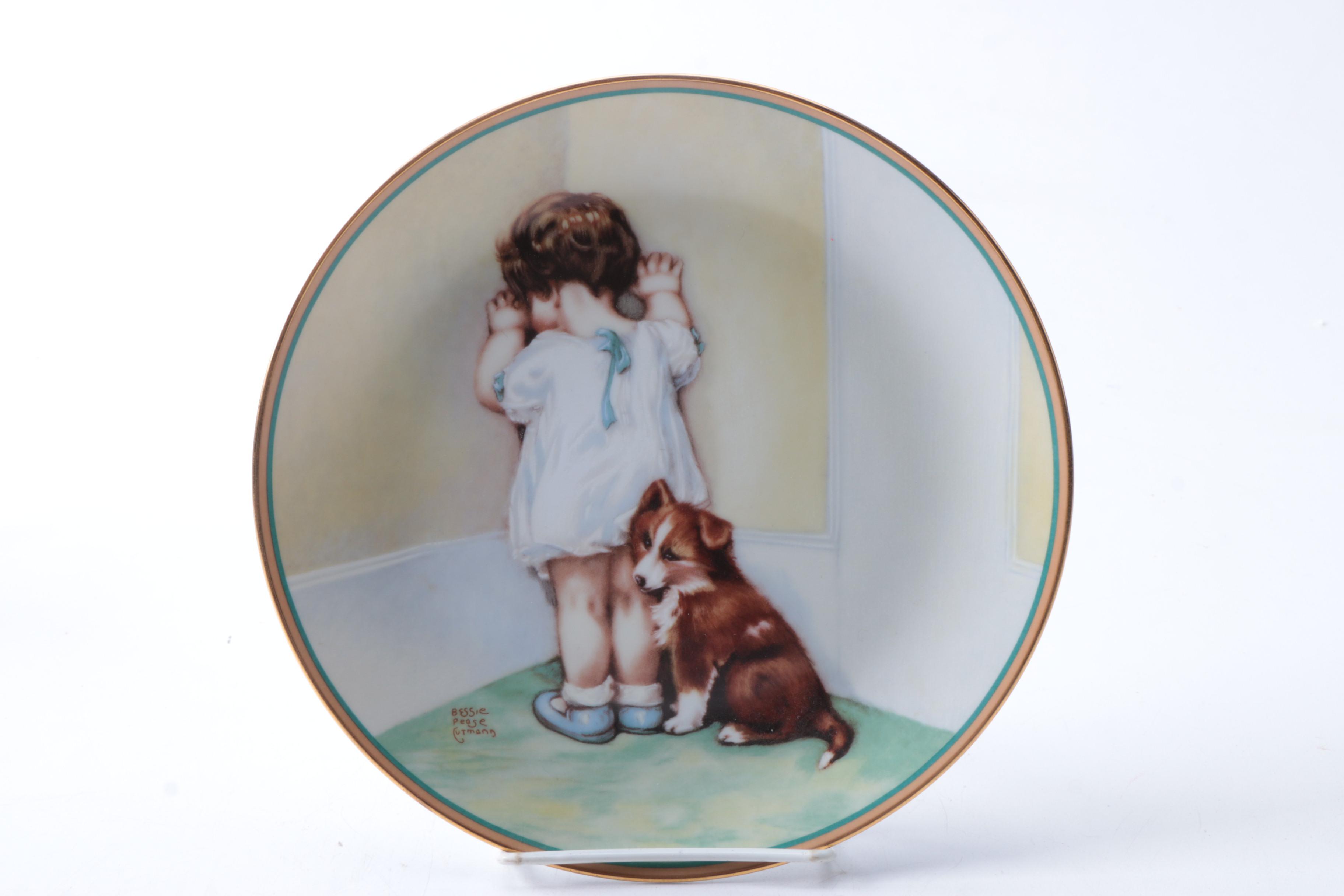 Hand Painted and Other Collector's Plates with Children