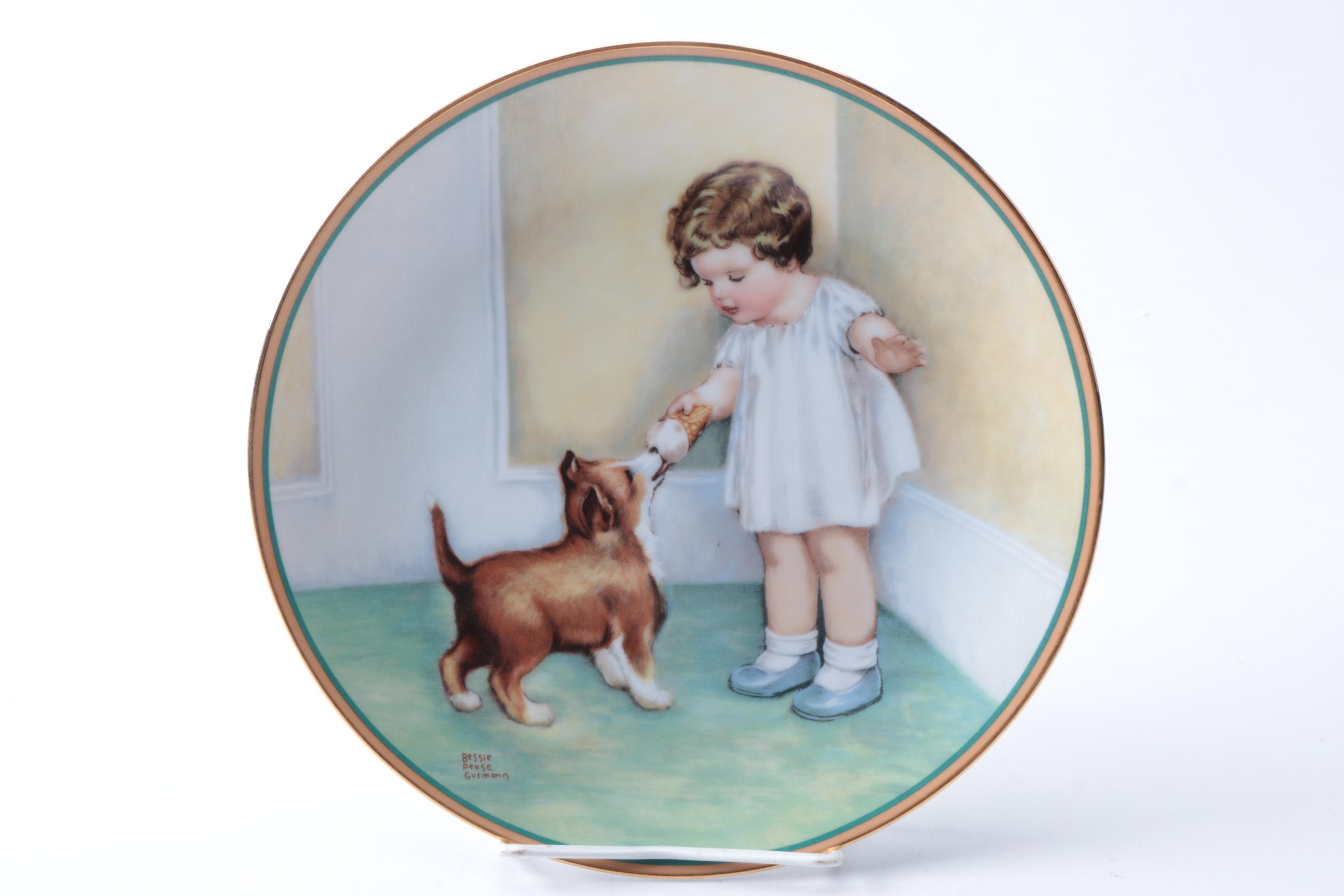 Hand Painted and Other Collector's Plates with Children