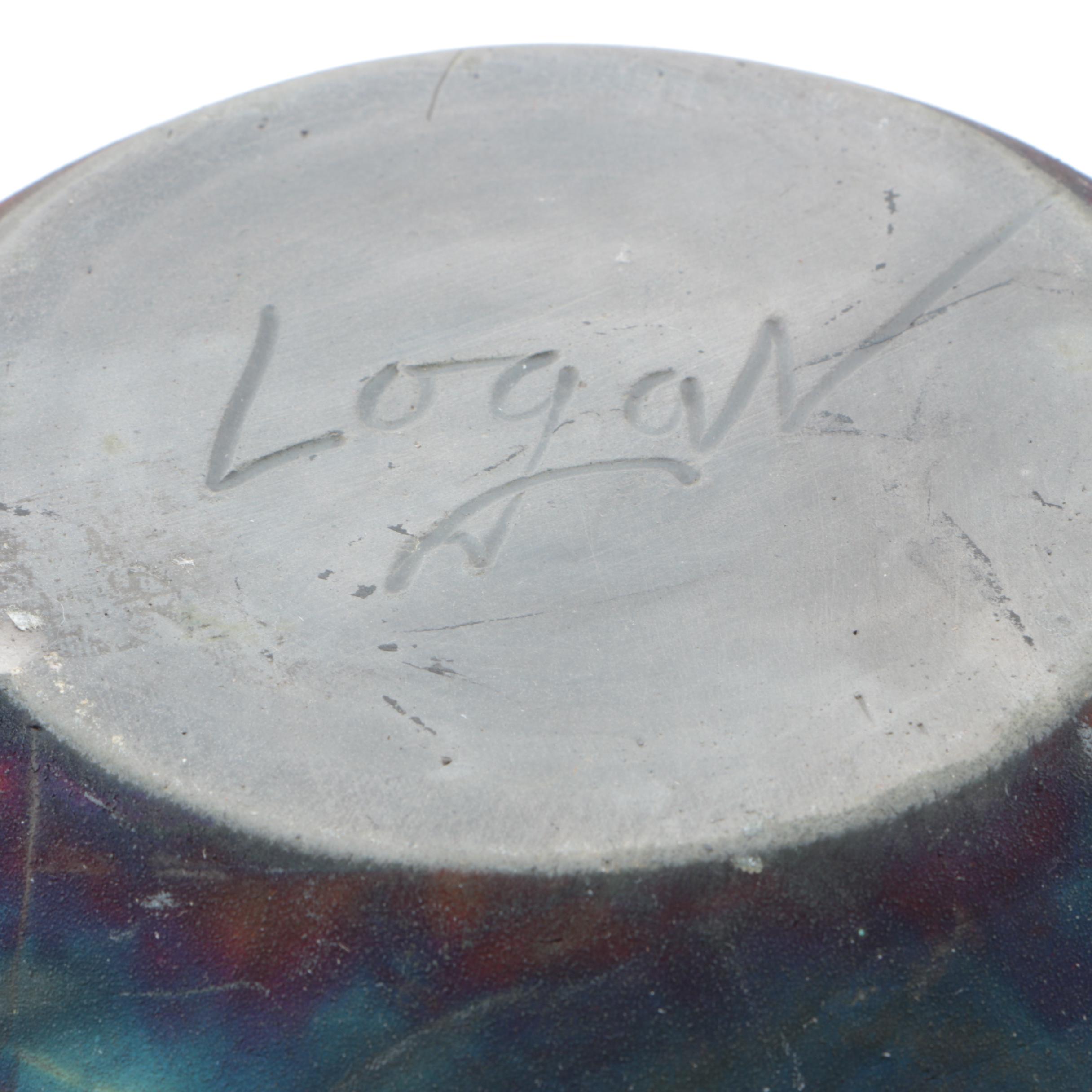 Hand Thrown and Altered Stoneware Raku Vase