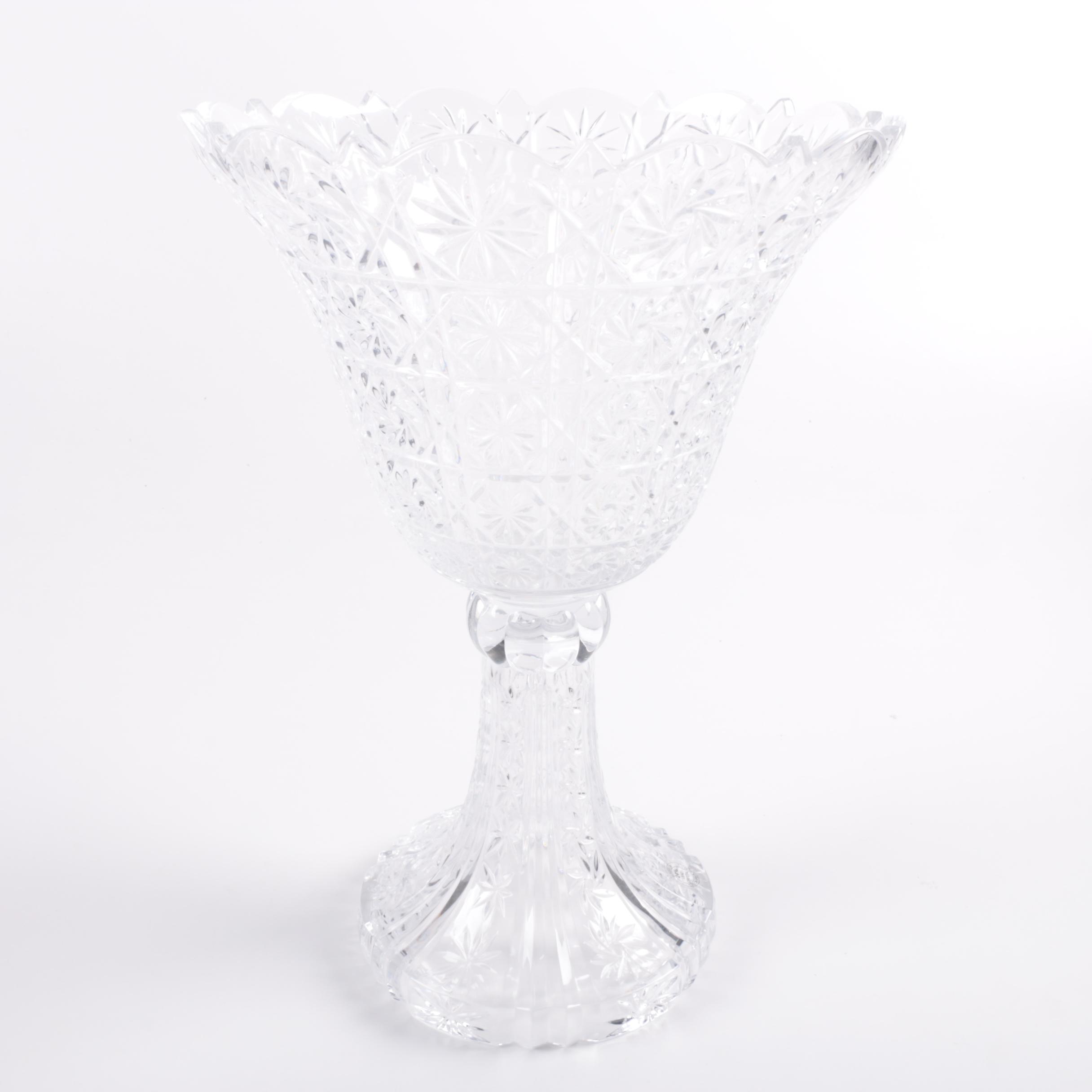 Czech Republic Crystal Footed Bowl
