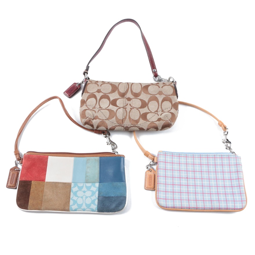 Coach Wristlets Including Patchwork and Signature