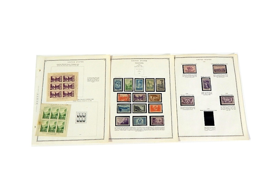 Early 1900s Stamp Collection from Scott Collectors Book - 1934 to 1935