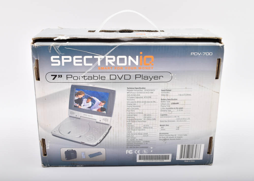 Spectroniq PDV-700 Portable DVD Player