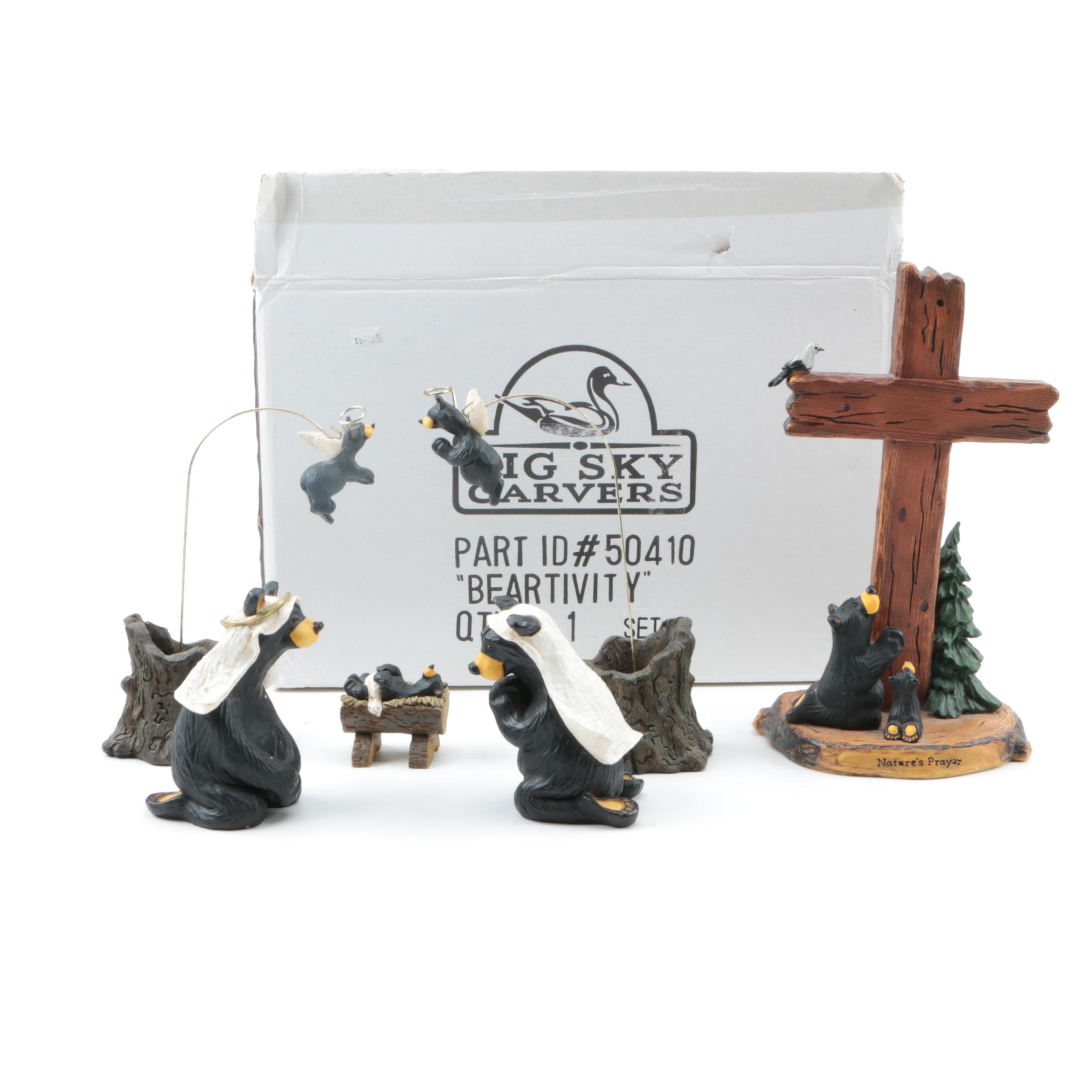 Bear Nativity Figurines by Big Sky Carvers