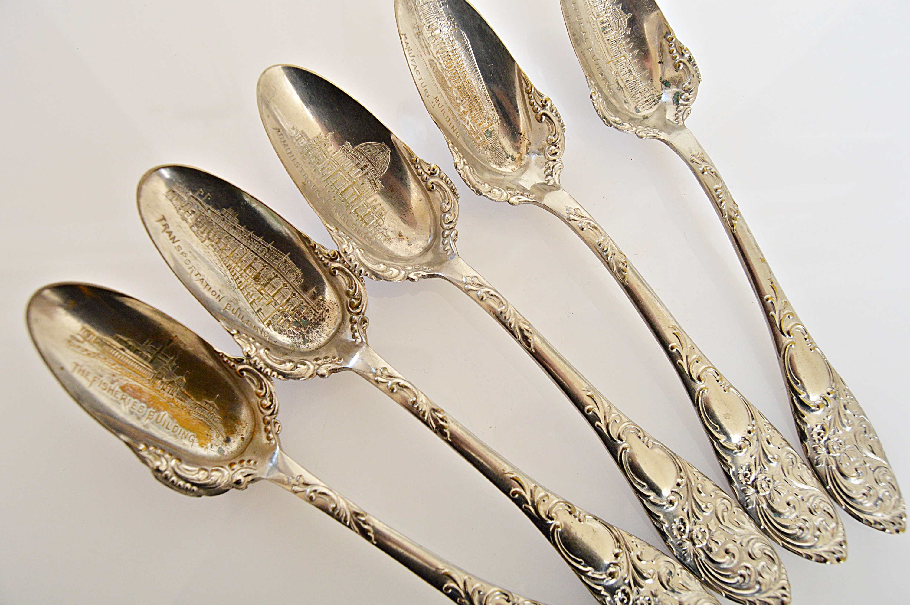 Set of 1893 Chicago World's Fair Souvenir Spoons