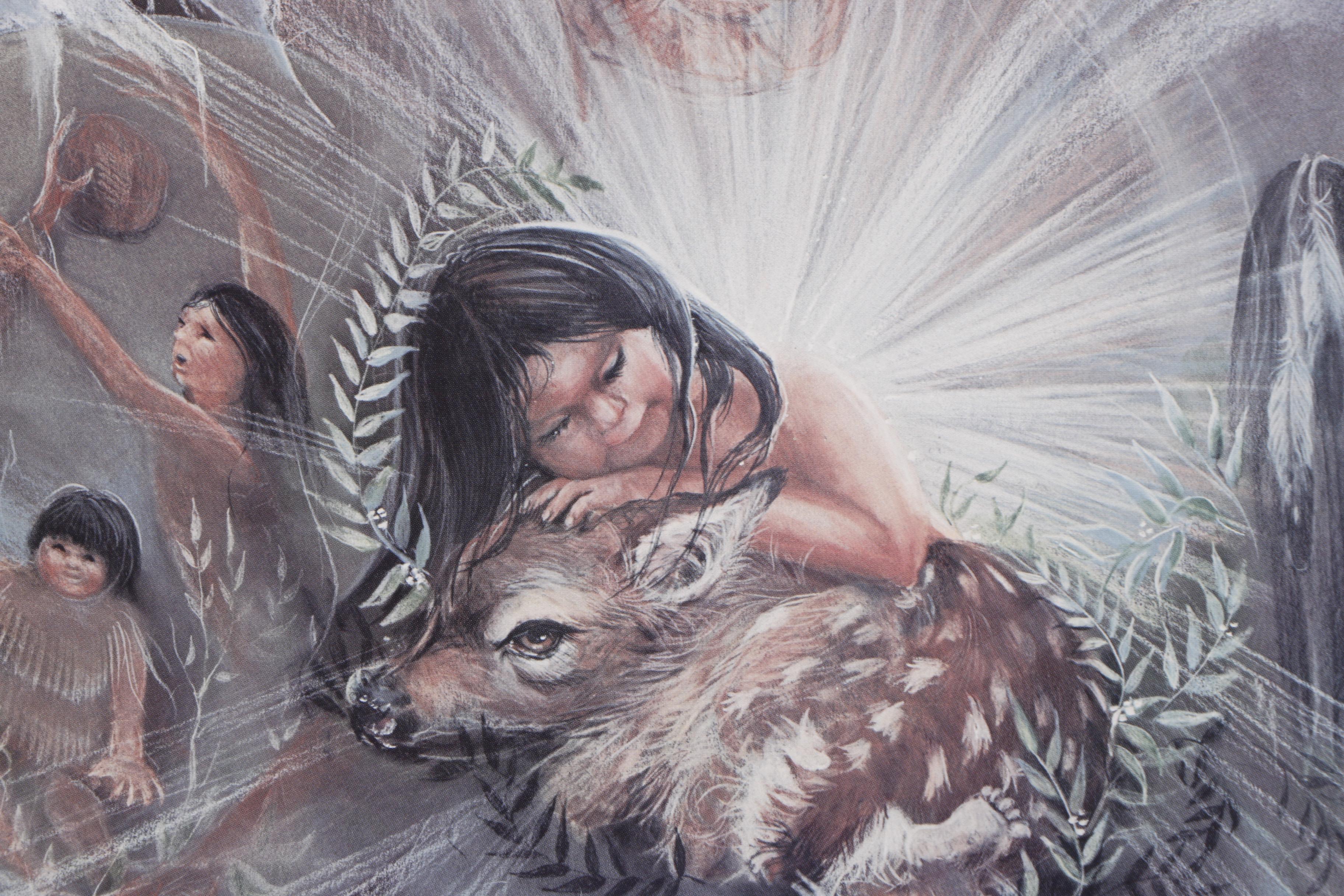 Carole Bourdo 1980s Limited Edition Offset Lithograph "The Beginning Place"