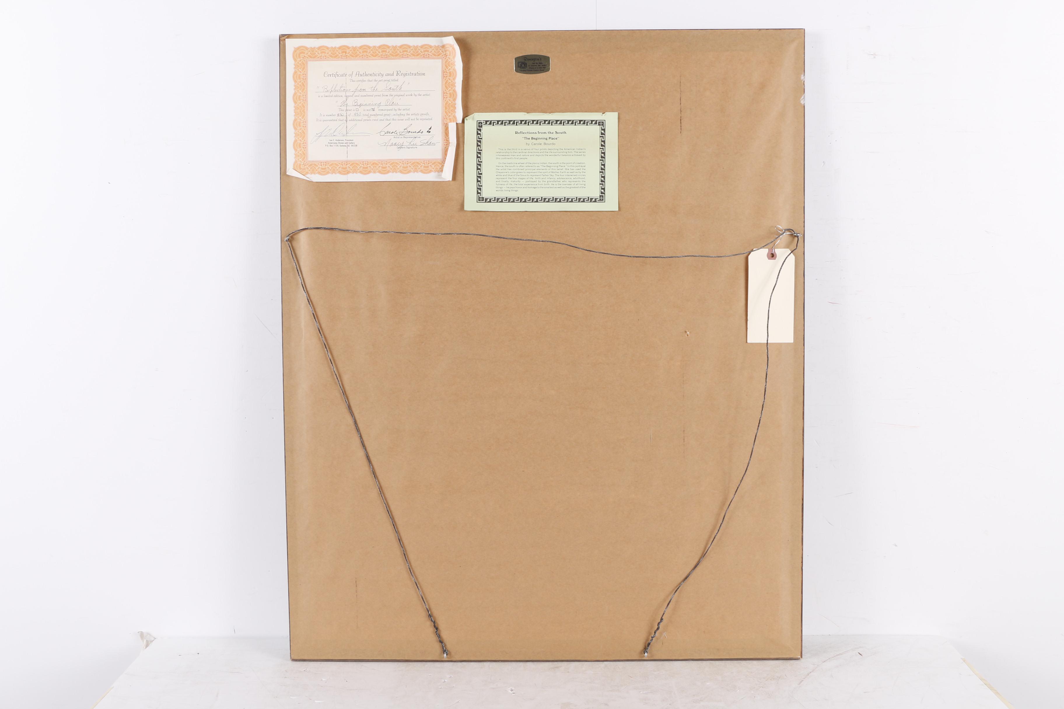 Carole Bourdo 1980s Limited Edition Offset Lithograph "The Beginning Place"