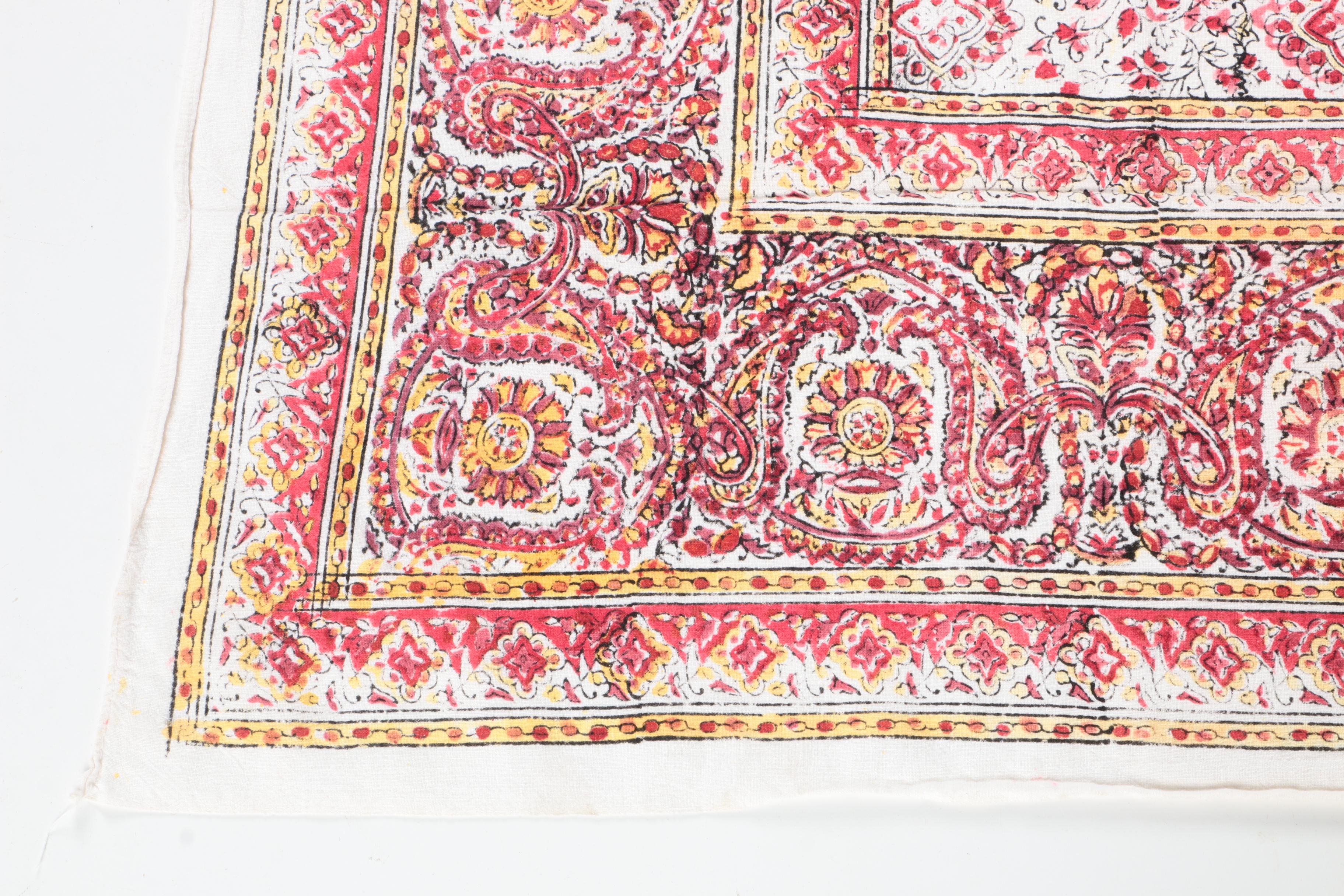 Paisley Print Bed Spread and Silky Cover