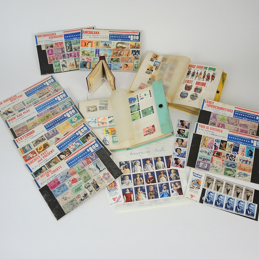 Vintage Stamp Albums Assortment