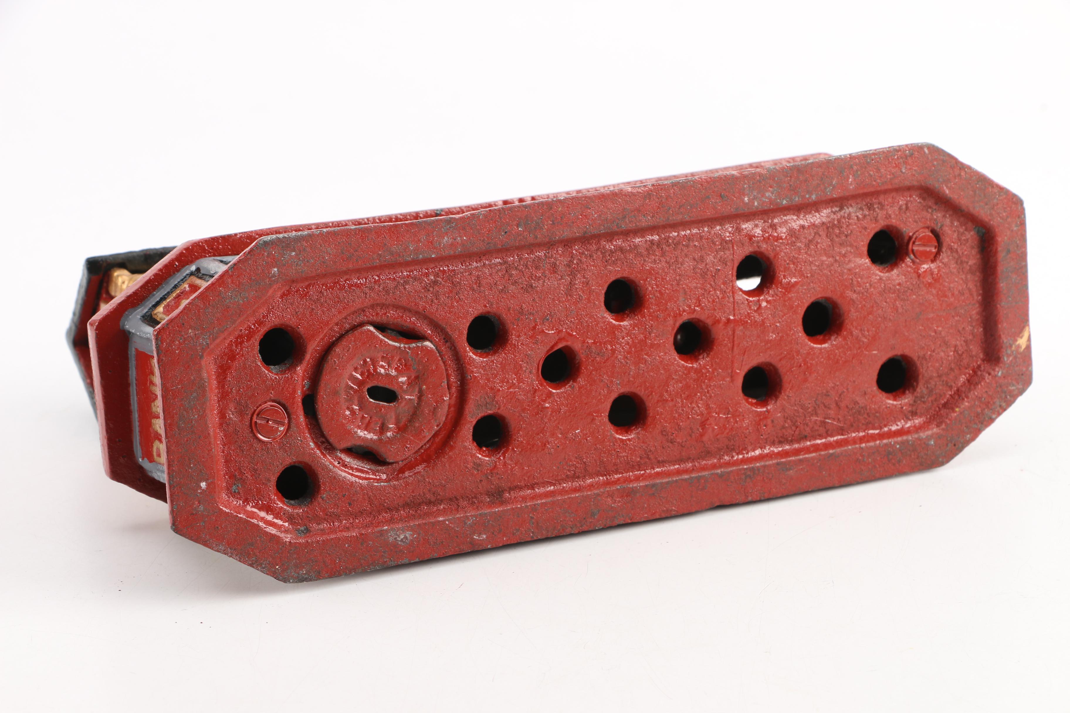 Vintage Cast Iron Fire Engine Mechanical Bank