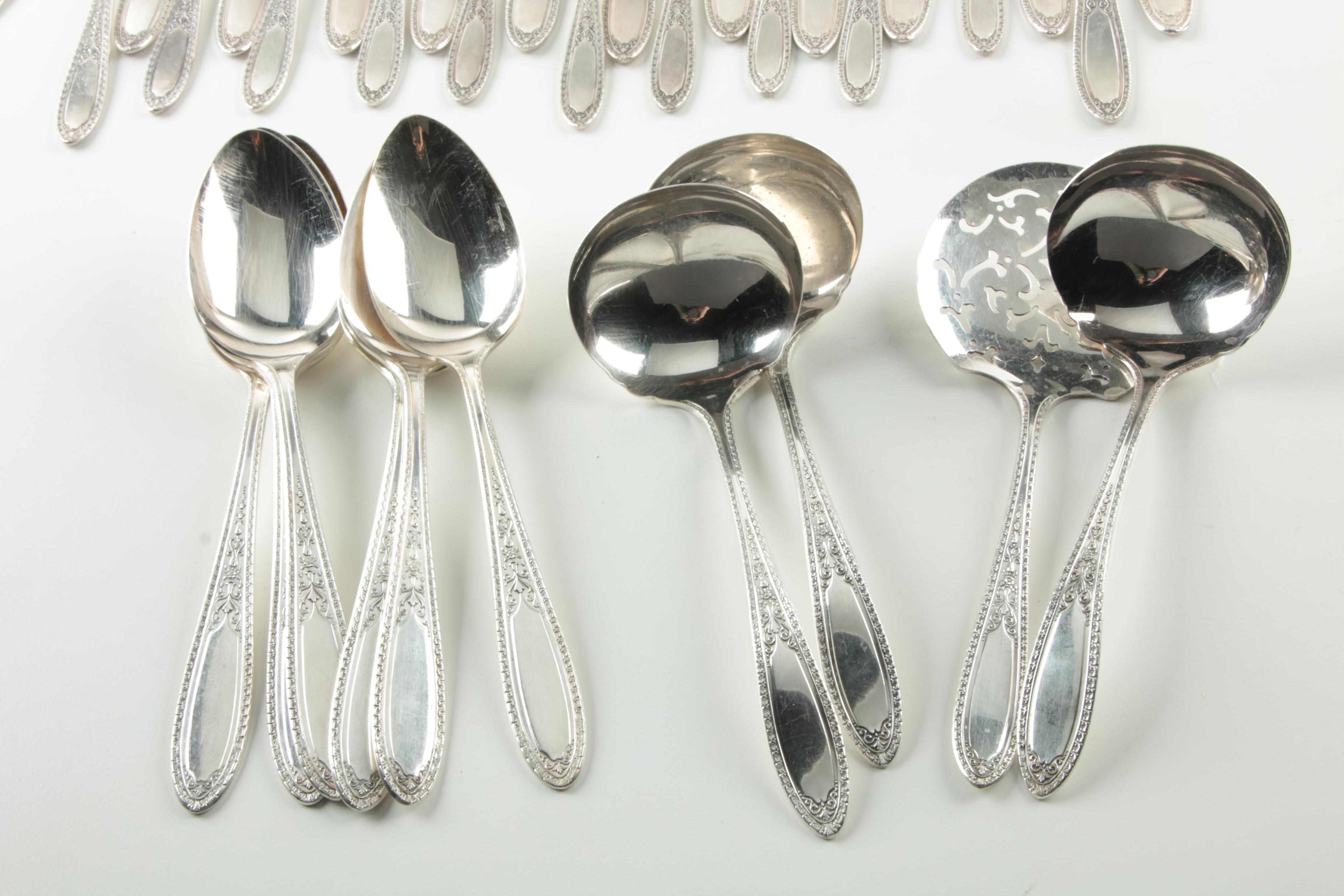 Wm A. Rogers "Ramona/Brentwood/Lakewood" Silver-Plated Flatware Set