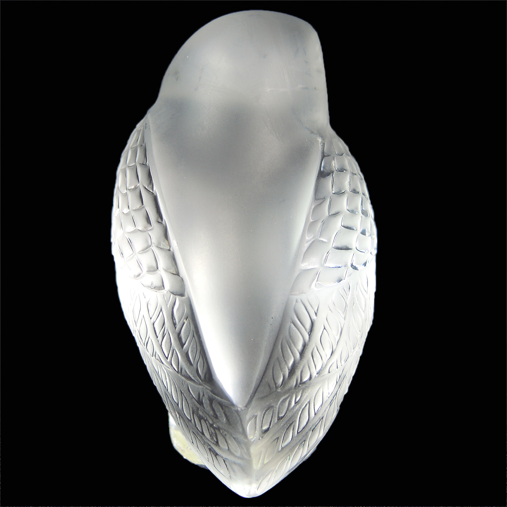 Lalique Crystal Owl Figurine
