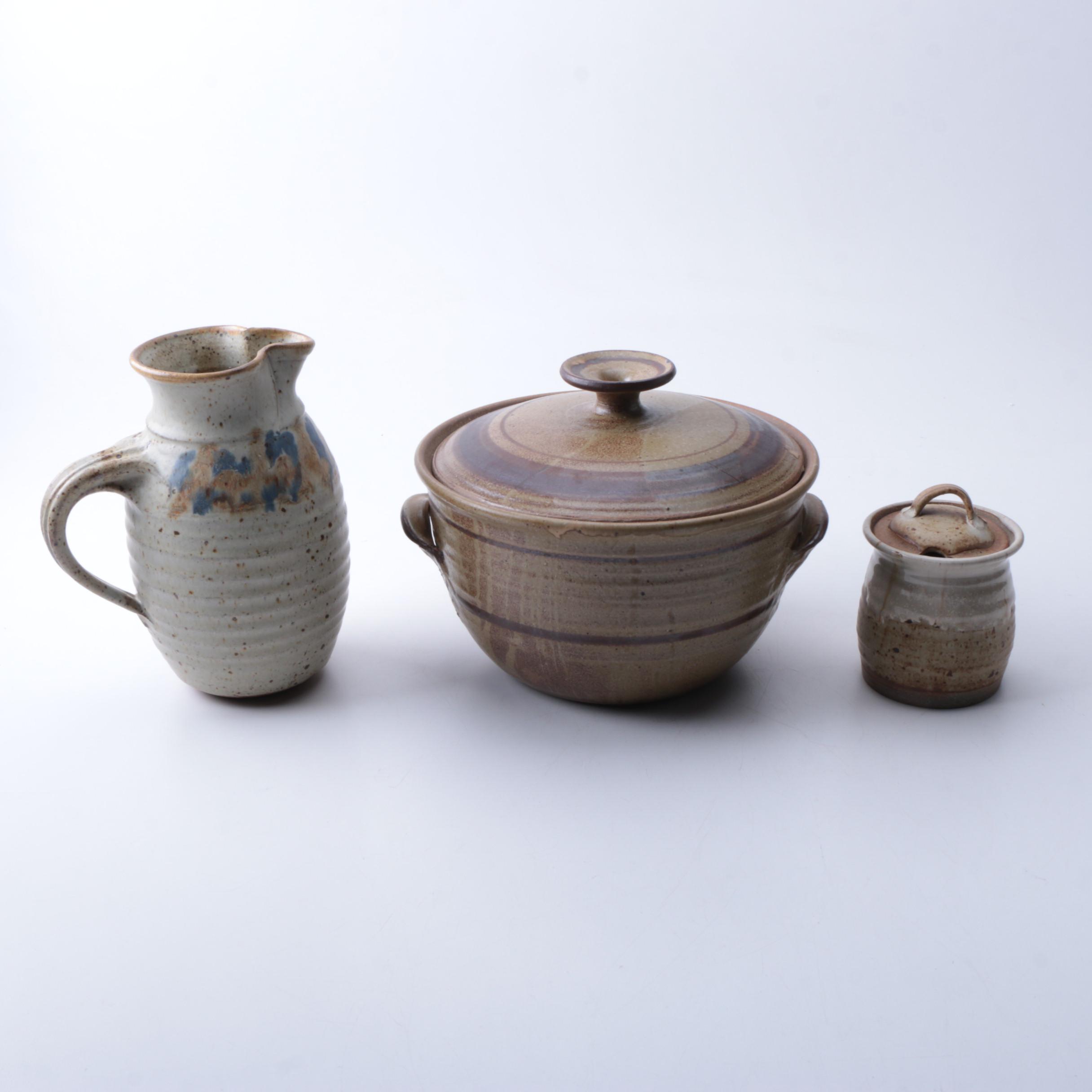 Hand Thrown Stoneware Serving Items