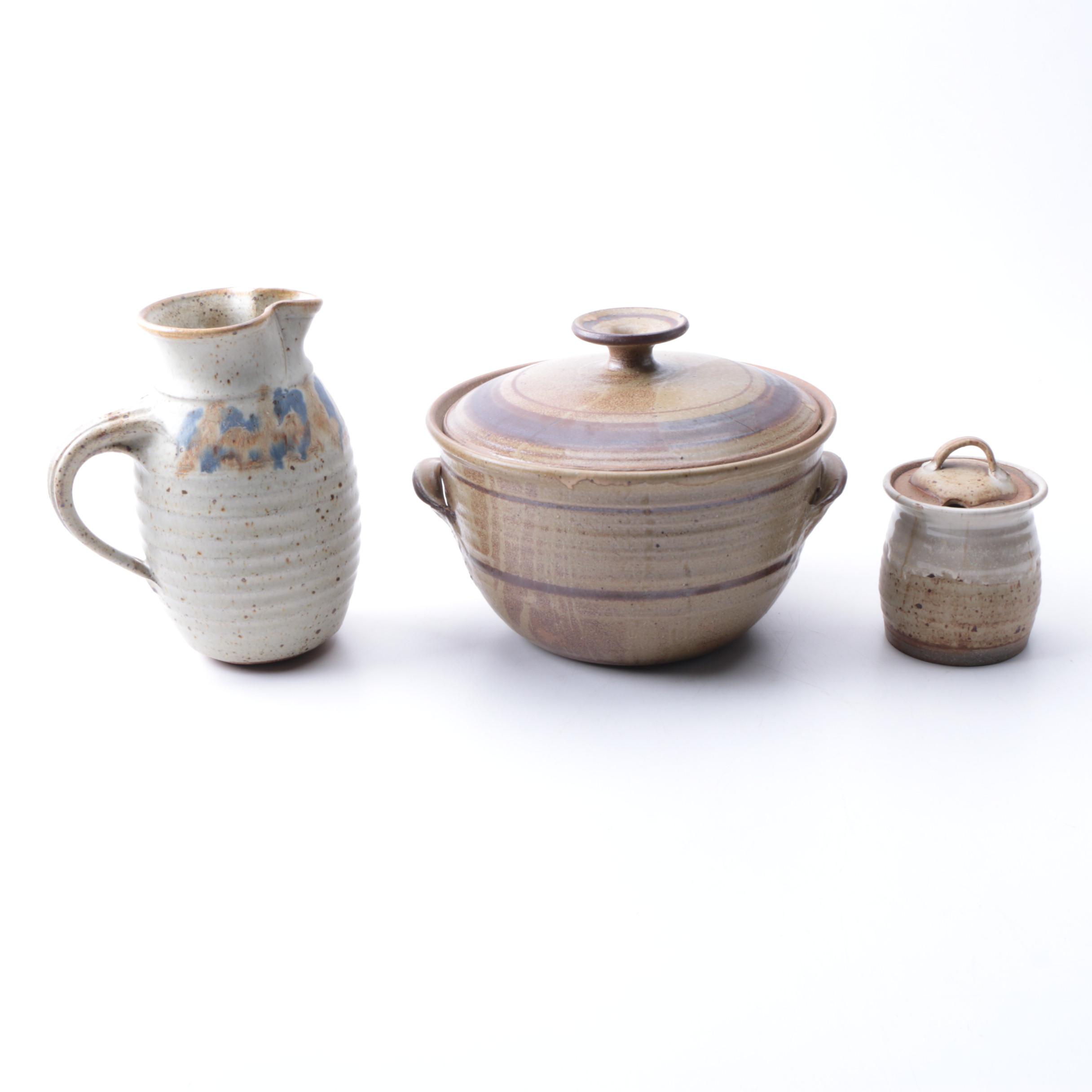 Hand Thrown Stoneware Serving Items