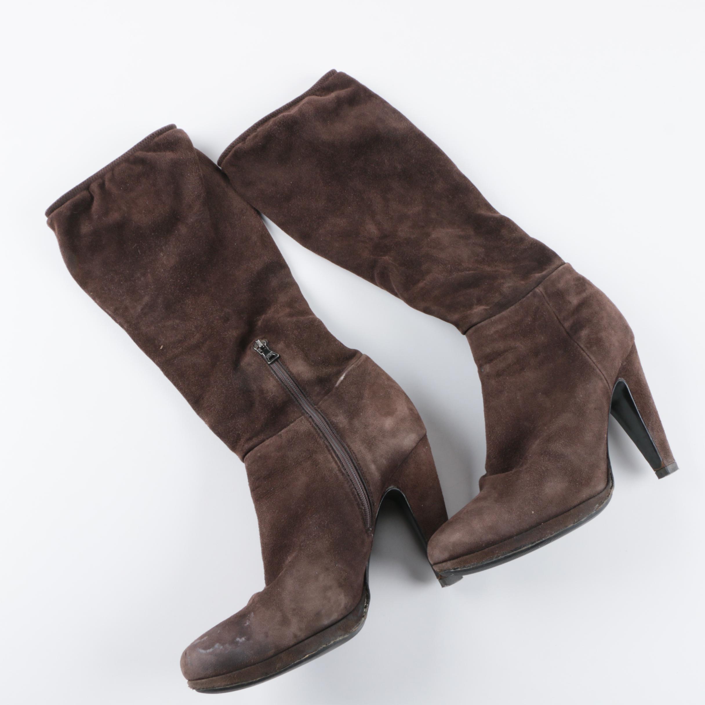 Prada Brown Suede Boots