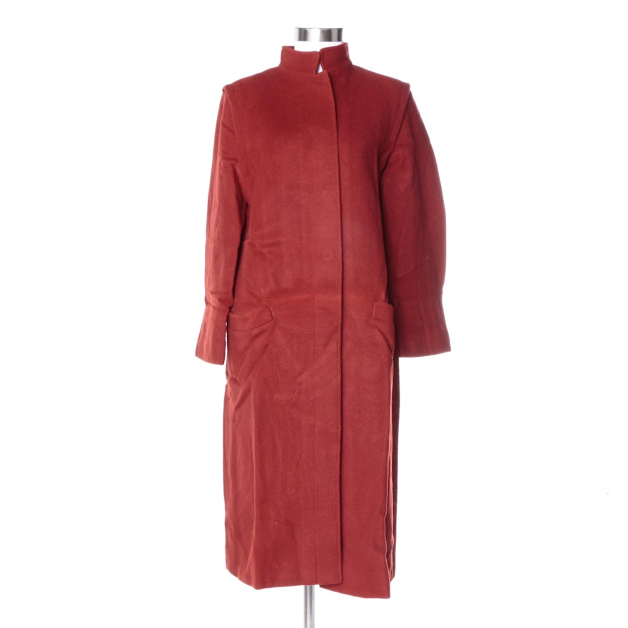 Vintage Georges Rech of France Red Wool Coat