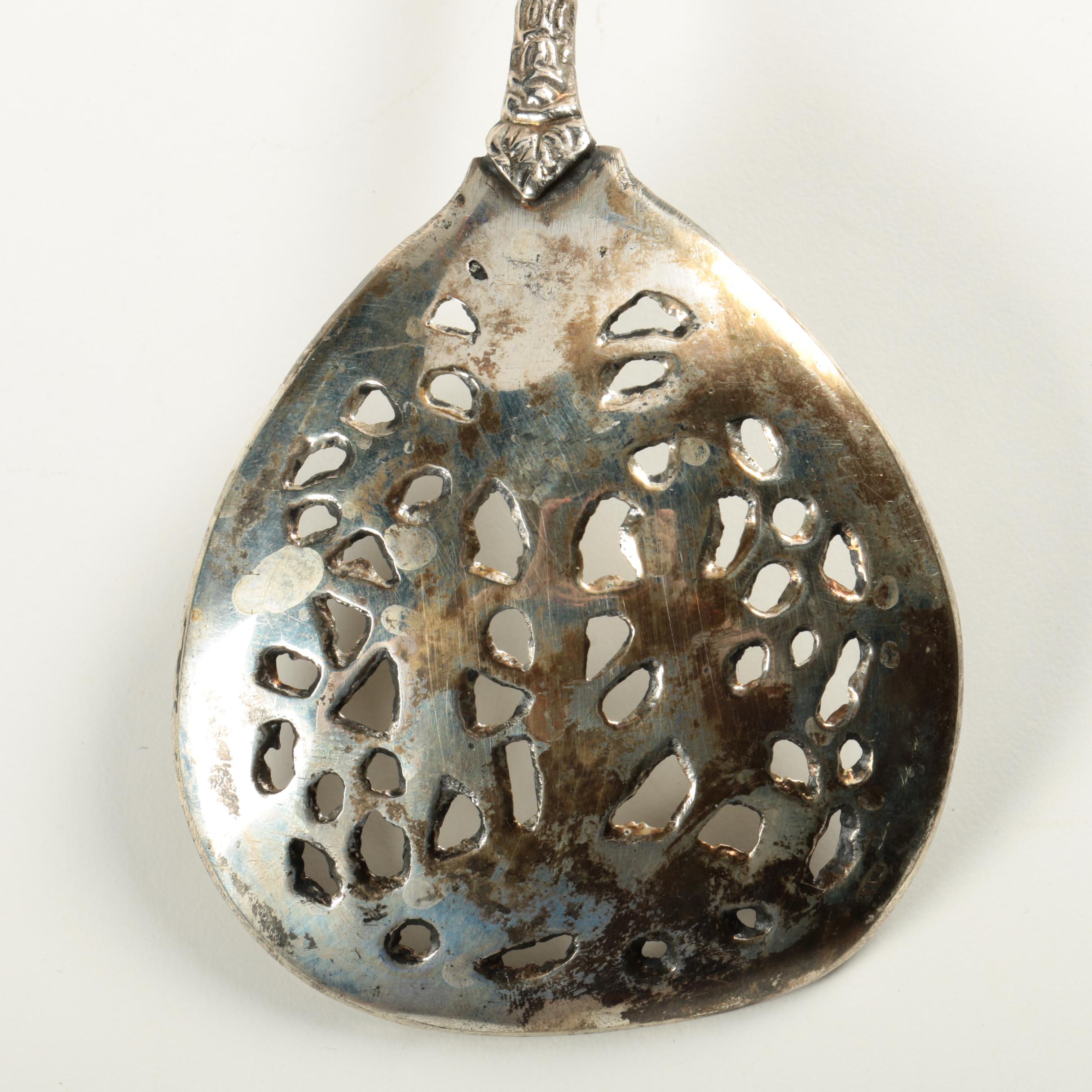 Italian Silver Plate Filigree Serving Utensils