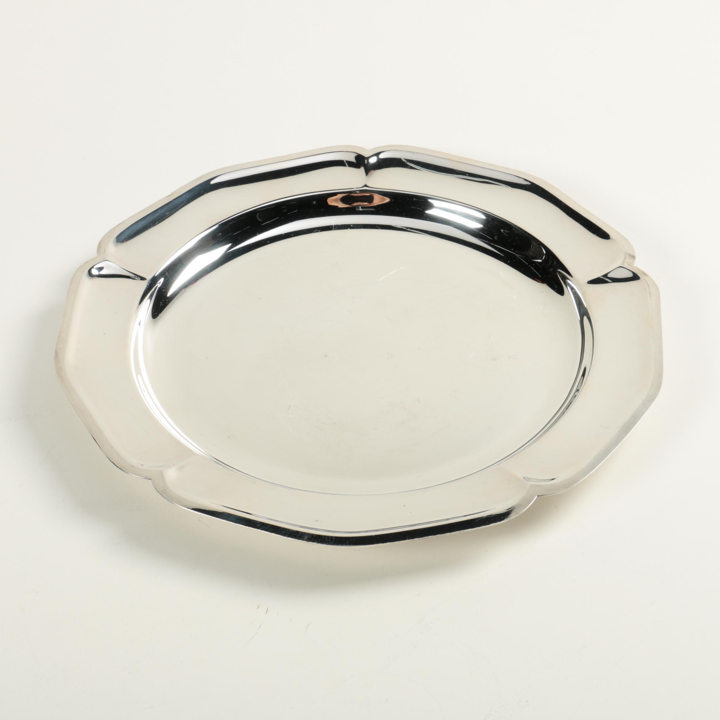 Oneida Silver Plate Water Pitcher and International Silver Co. Tray